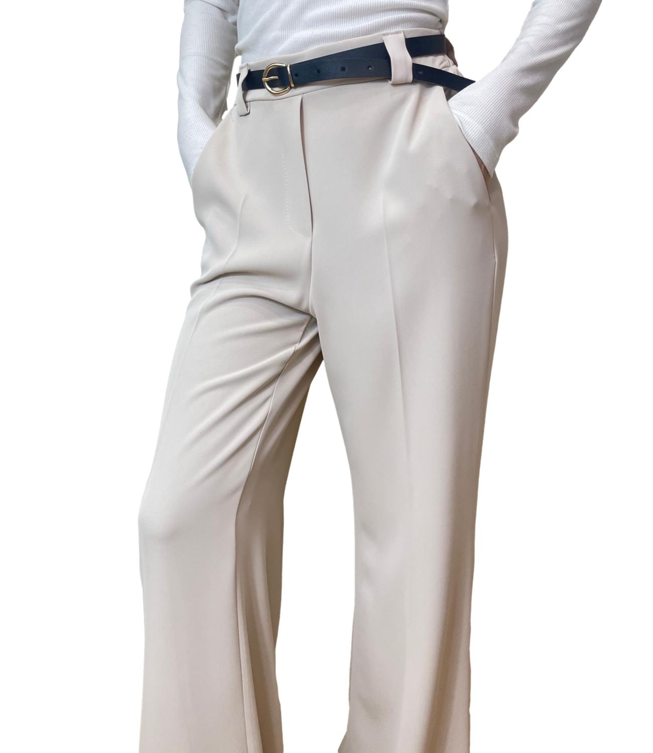 Susy Mix Pantalone Avorio da Donna