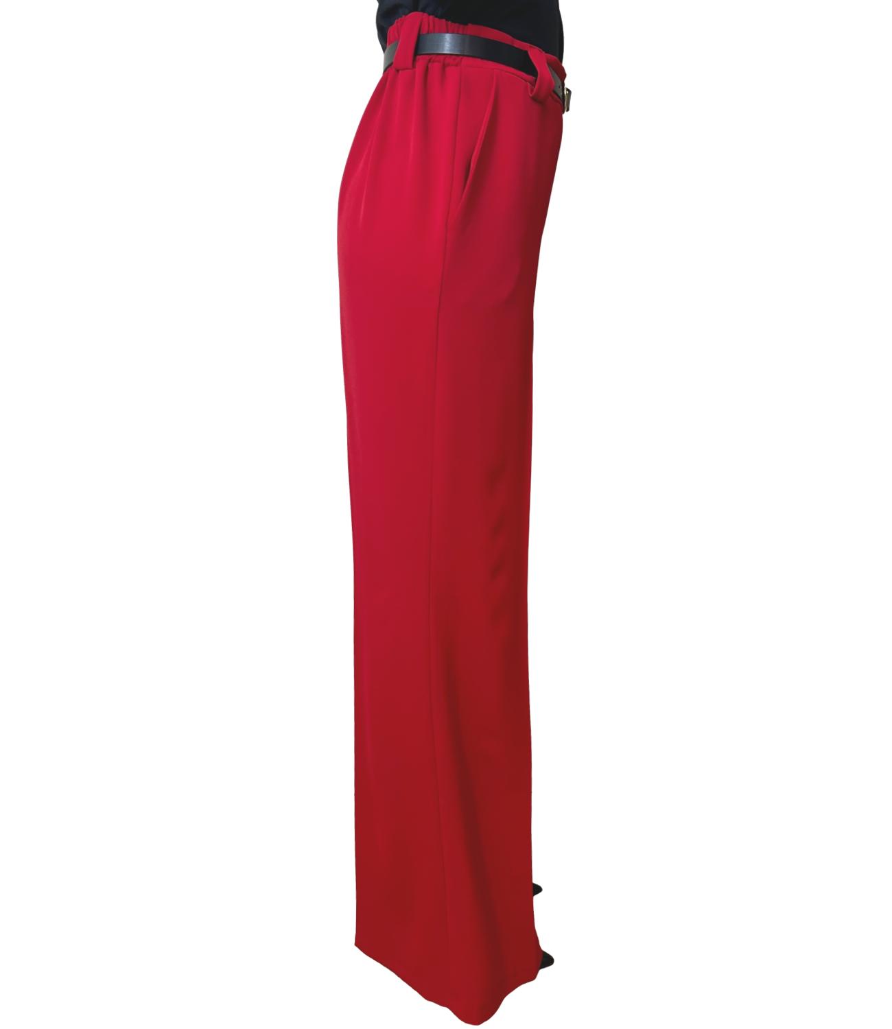 Susy Mix Pantalone Fluido Rosso Donna