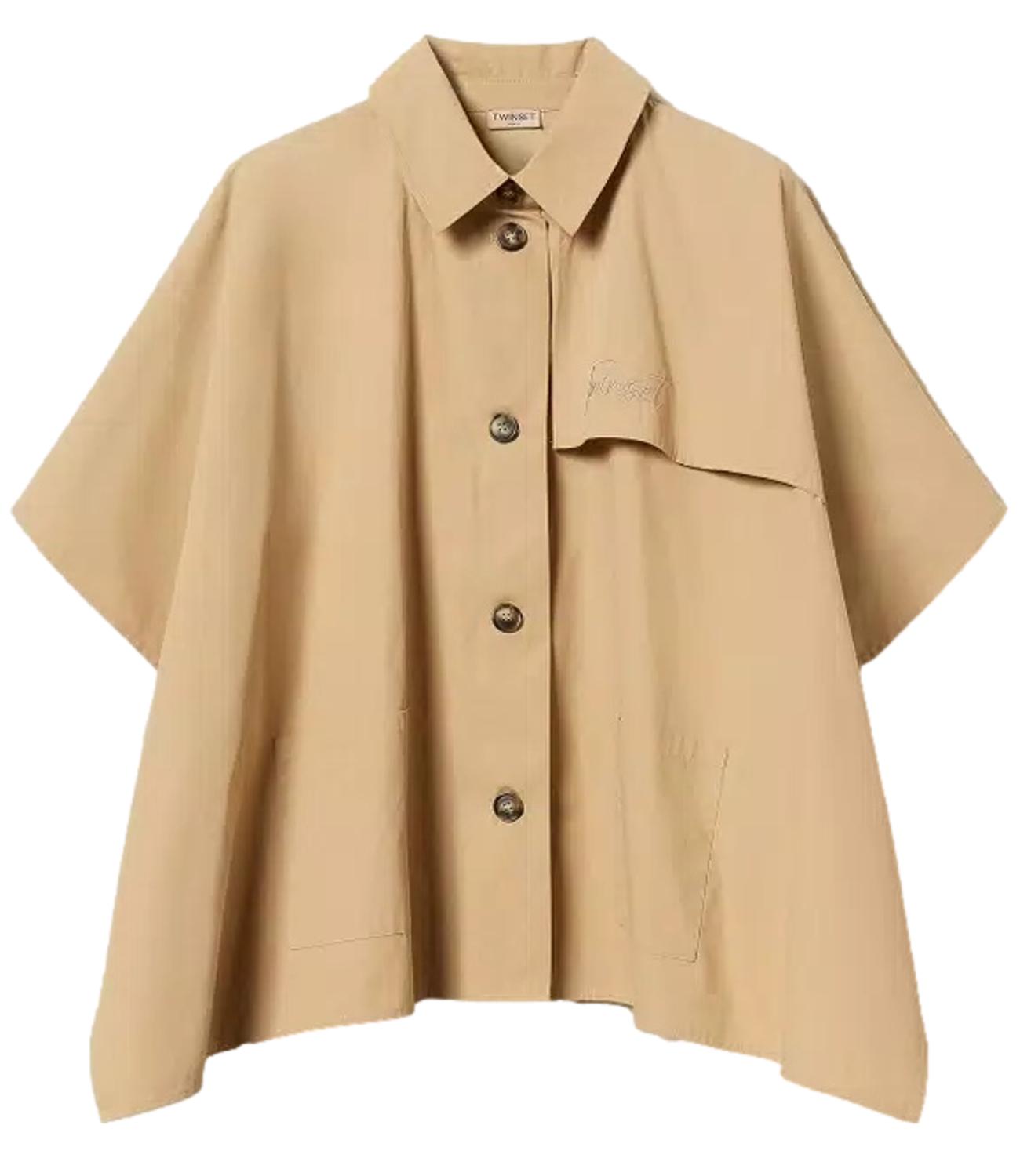 Twin Set Poncho Delicate Sand da Donna