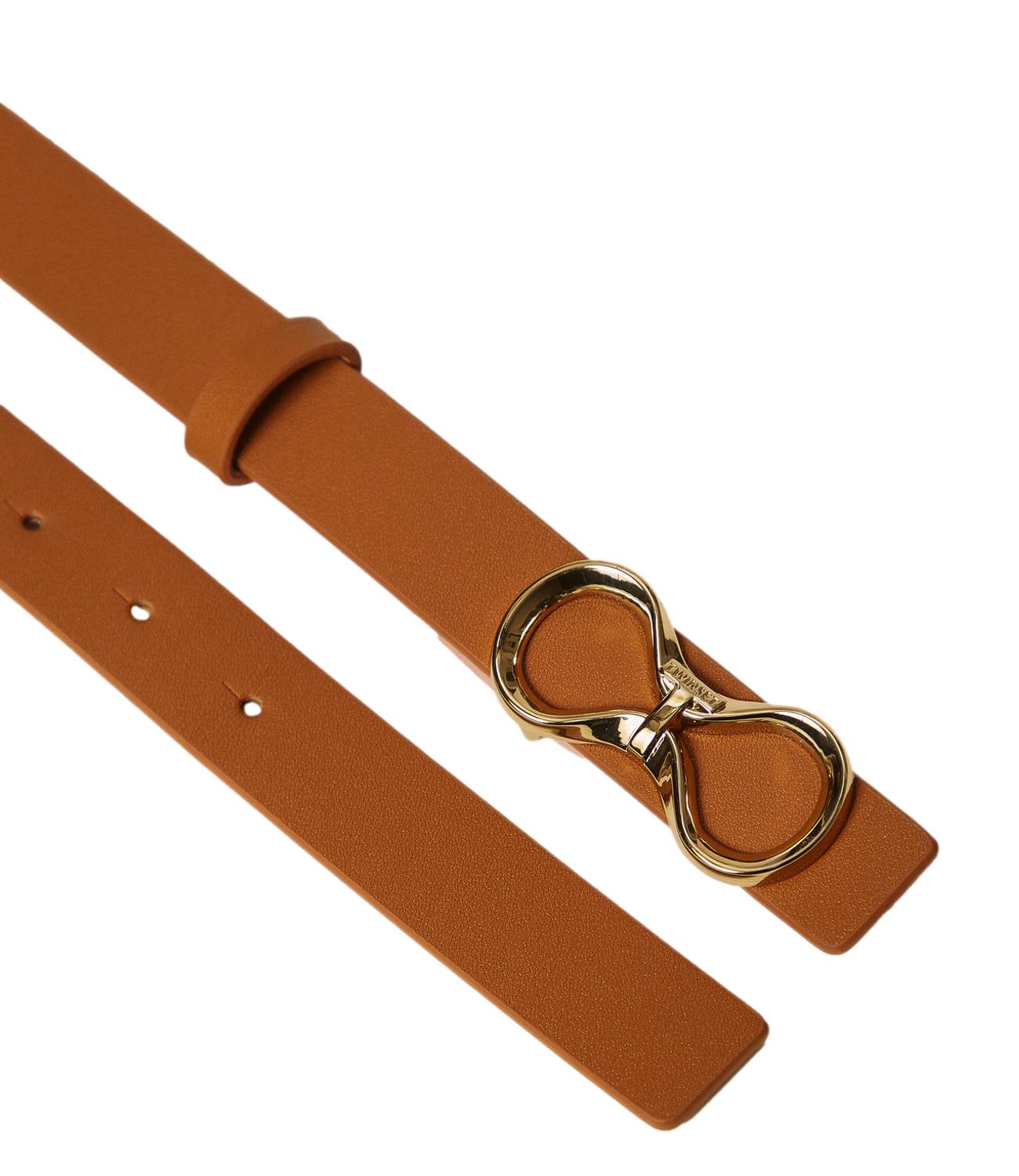 TWIN SET Cintura Bicolor Marrone "Bubinga Wood" / Rosa "Candy Peach" donna