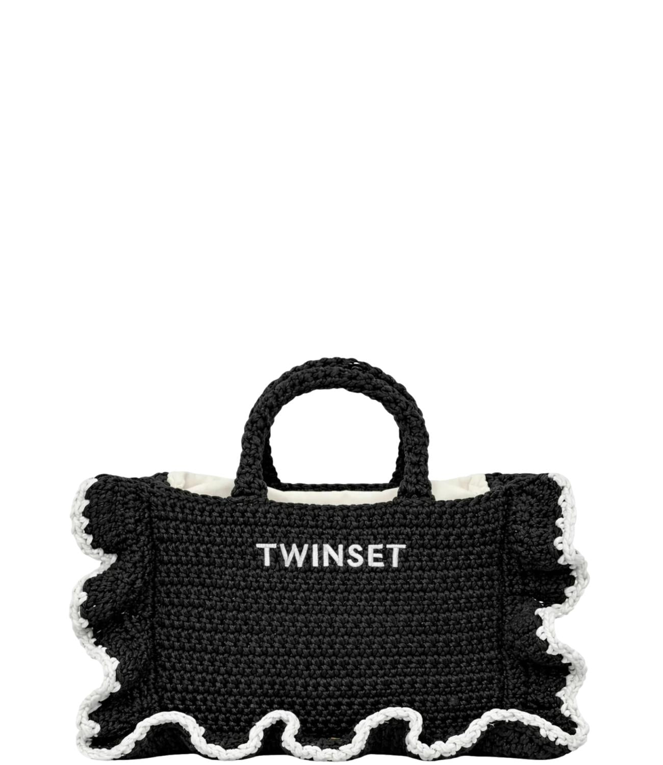 Twinset Borsa Tote Nero/Madreperla Donna