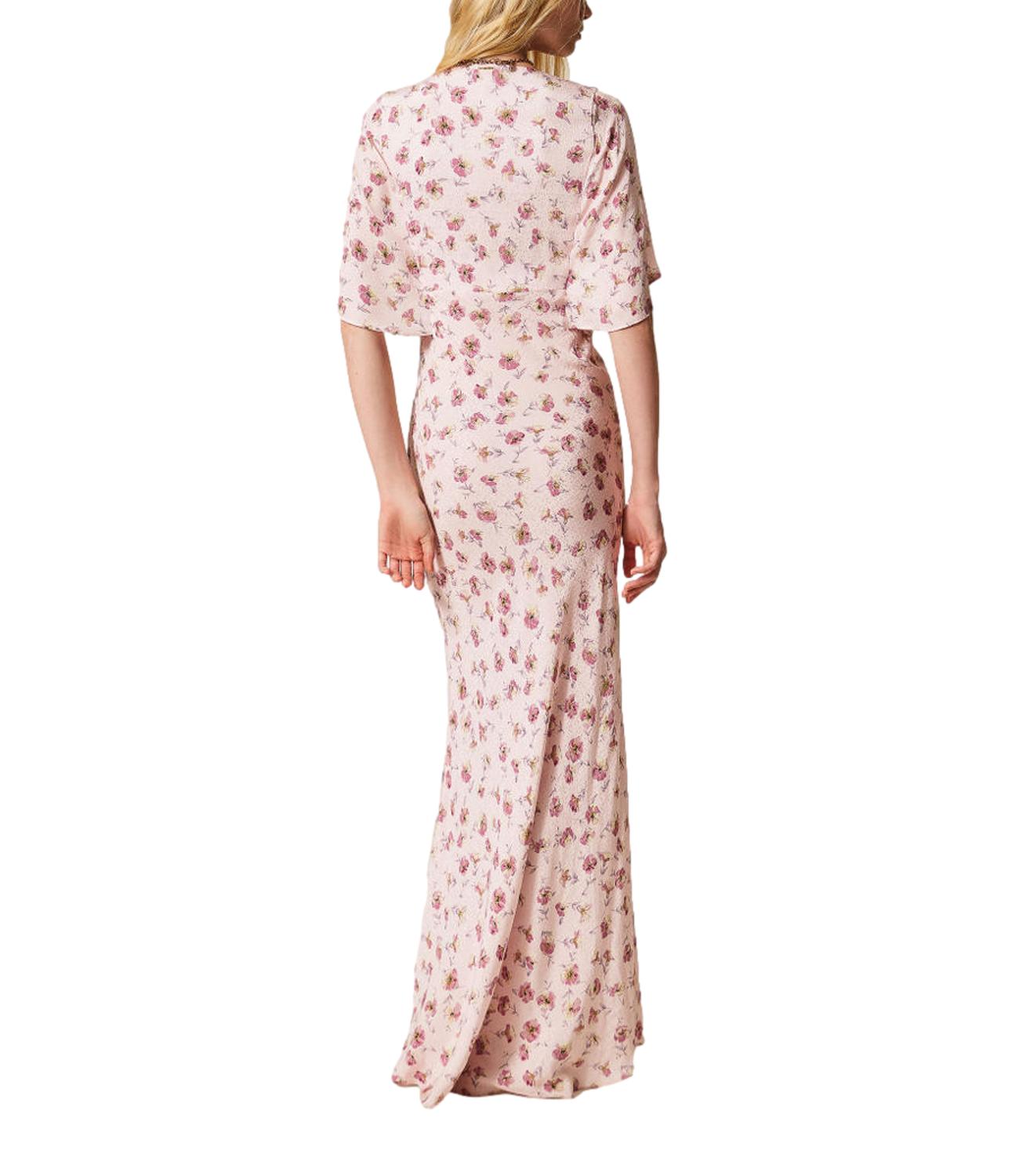 TWIN SET abito Stampa Fiore Peach / Rose donna