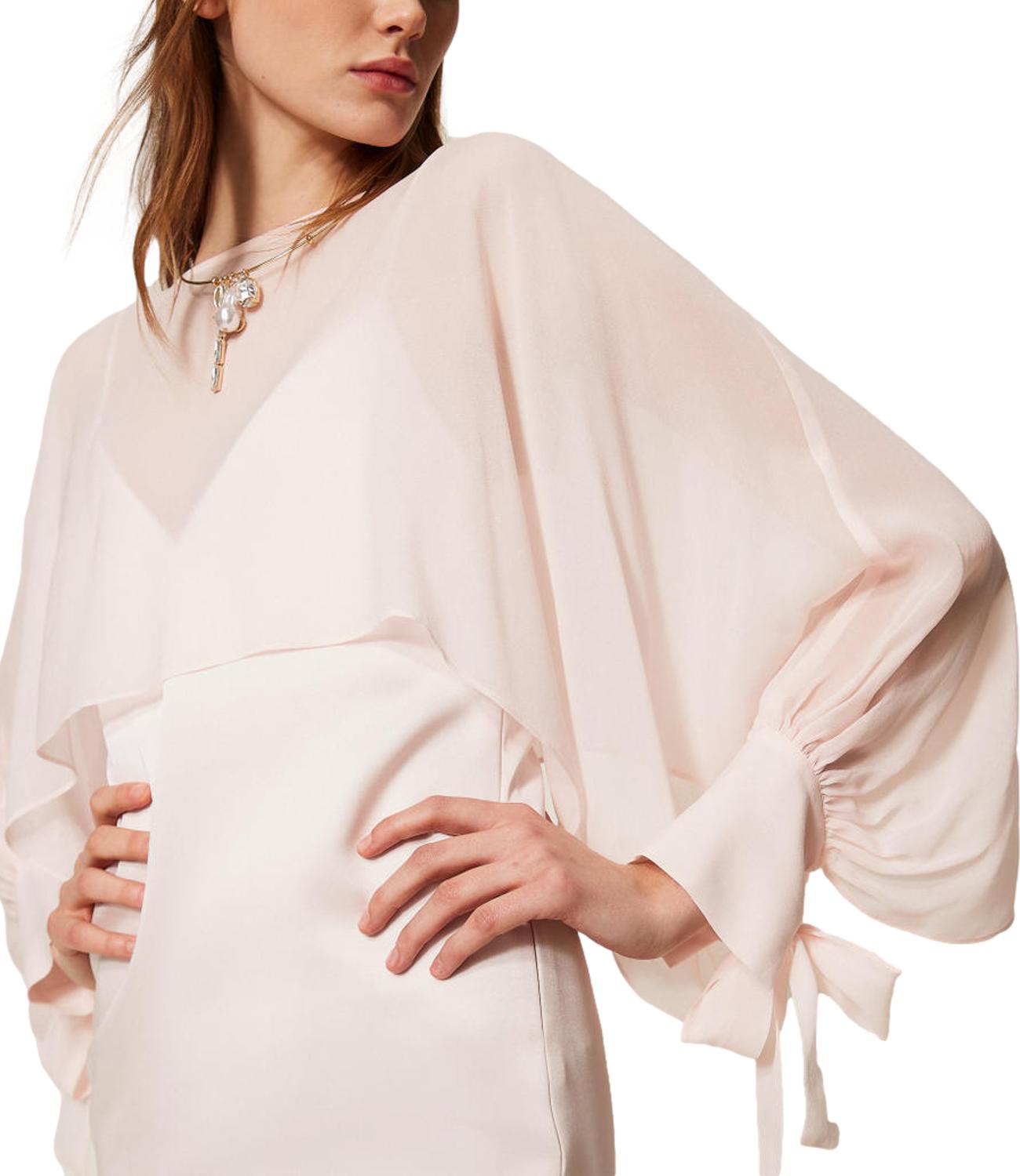 TWIN SET Coprispalle sabbia rosa donna