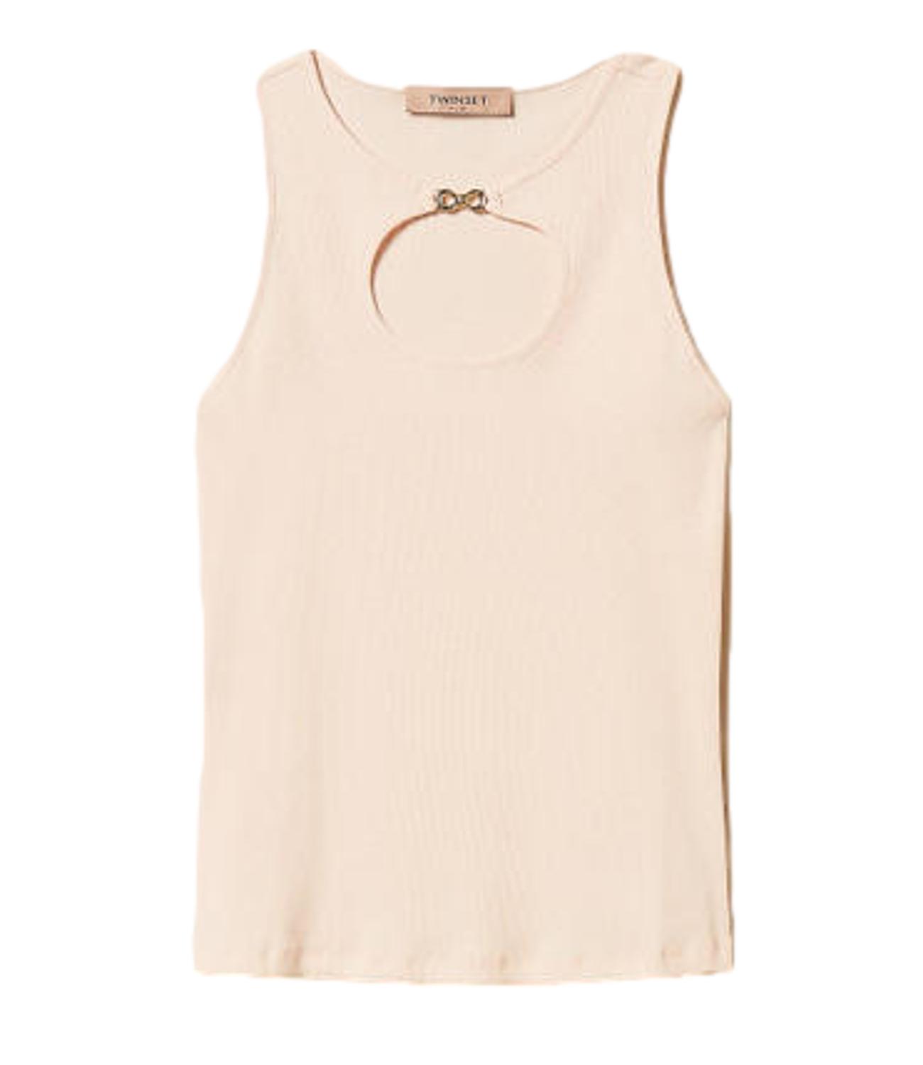 TWIN SET canotta rosa donna