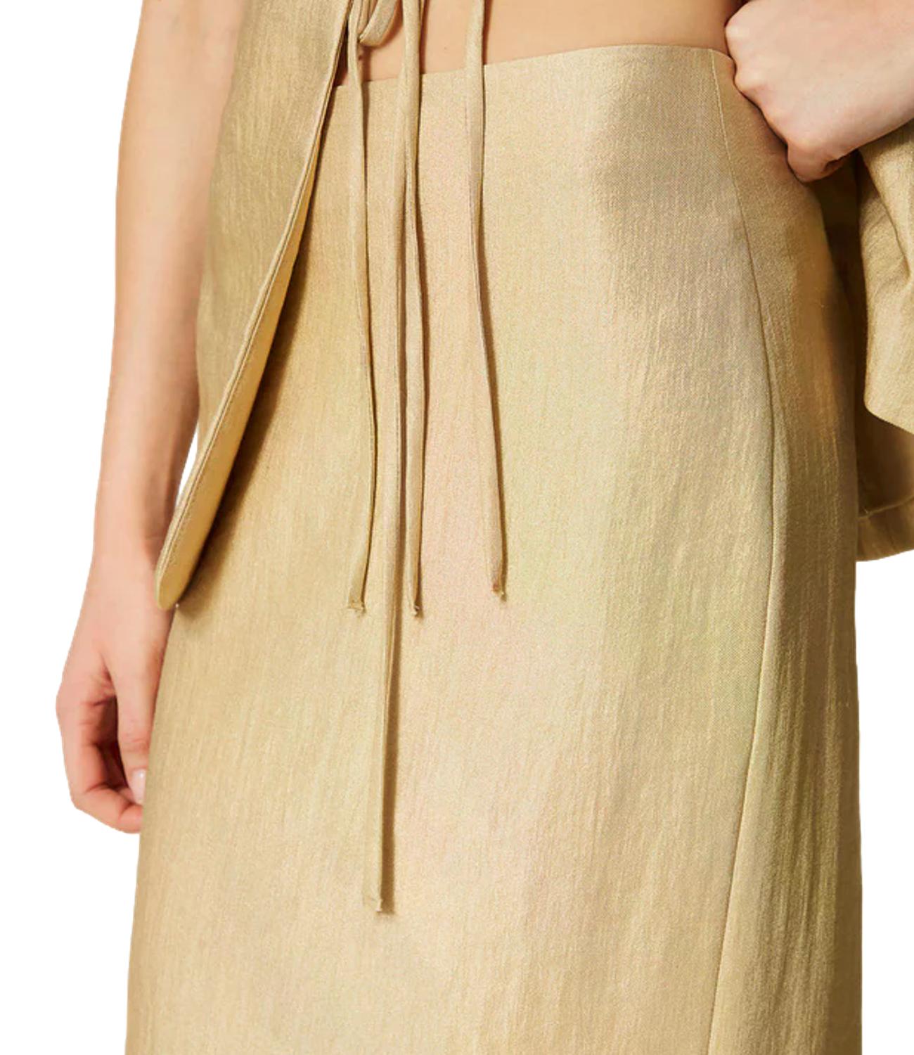 Twin Set Gonna Golden Beige da Donna