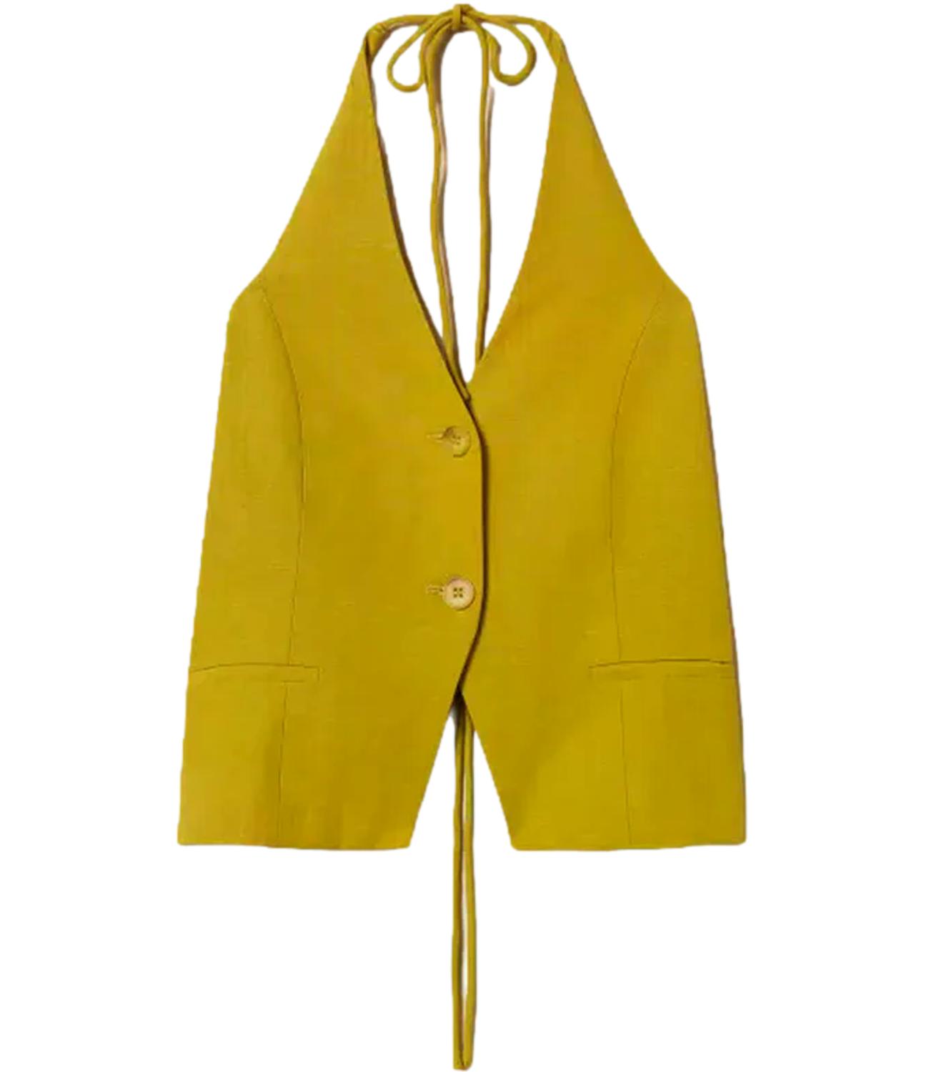 Twin Set Gilet Verde Avocado Oil da Donna