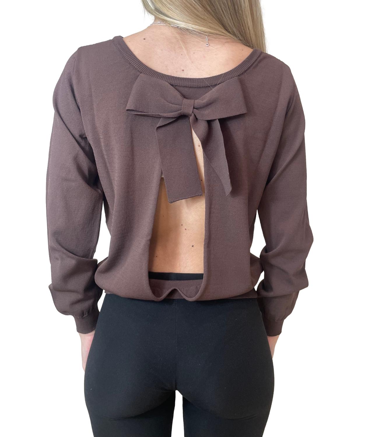Vicolo Maglia Fiocco Moro Donna