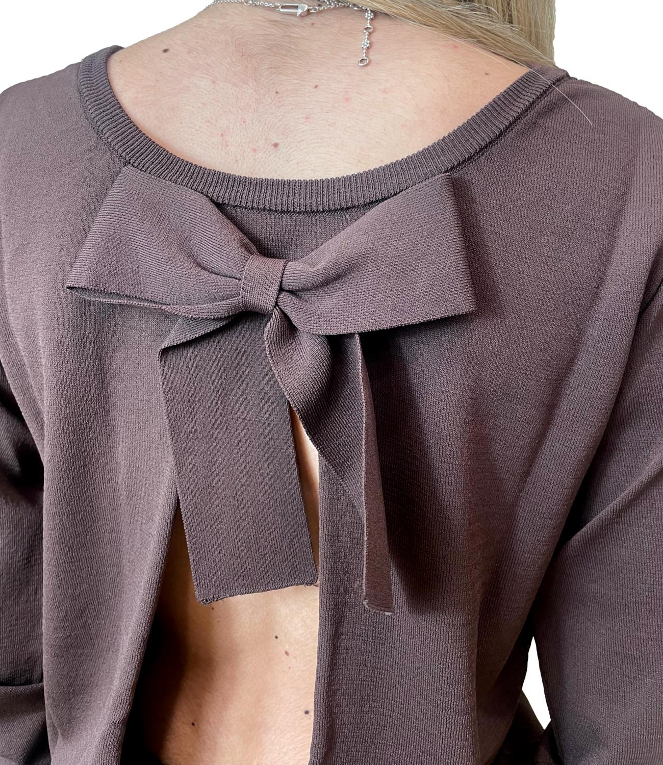 Vicolo Maglia Fiocco Moro Donna
