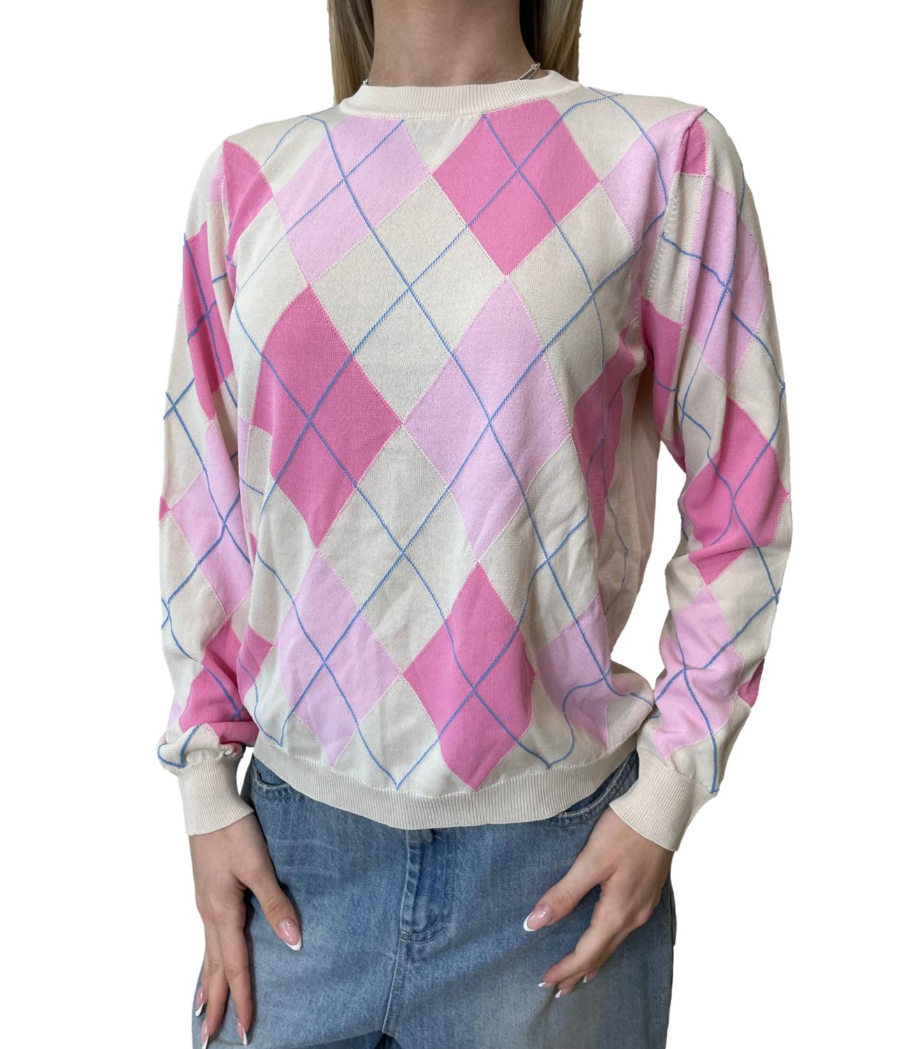 Vicolo Magla Rombi Multicolor Donna