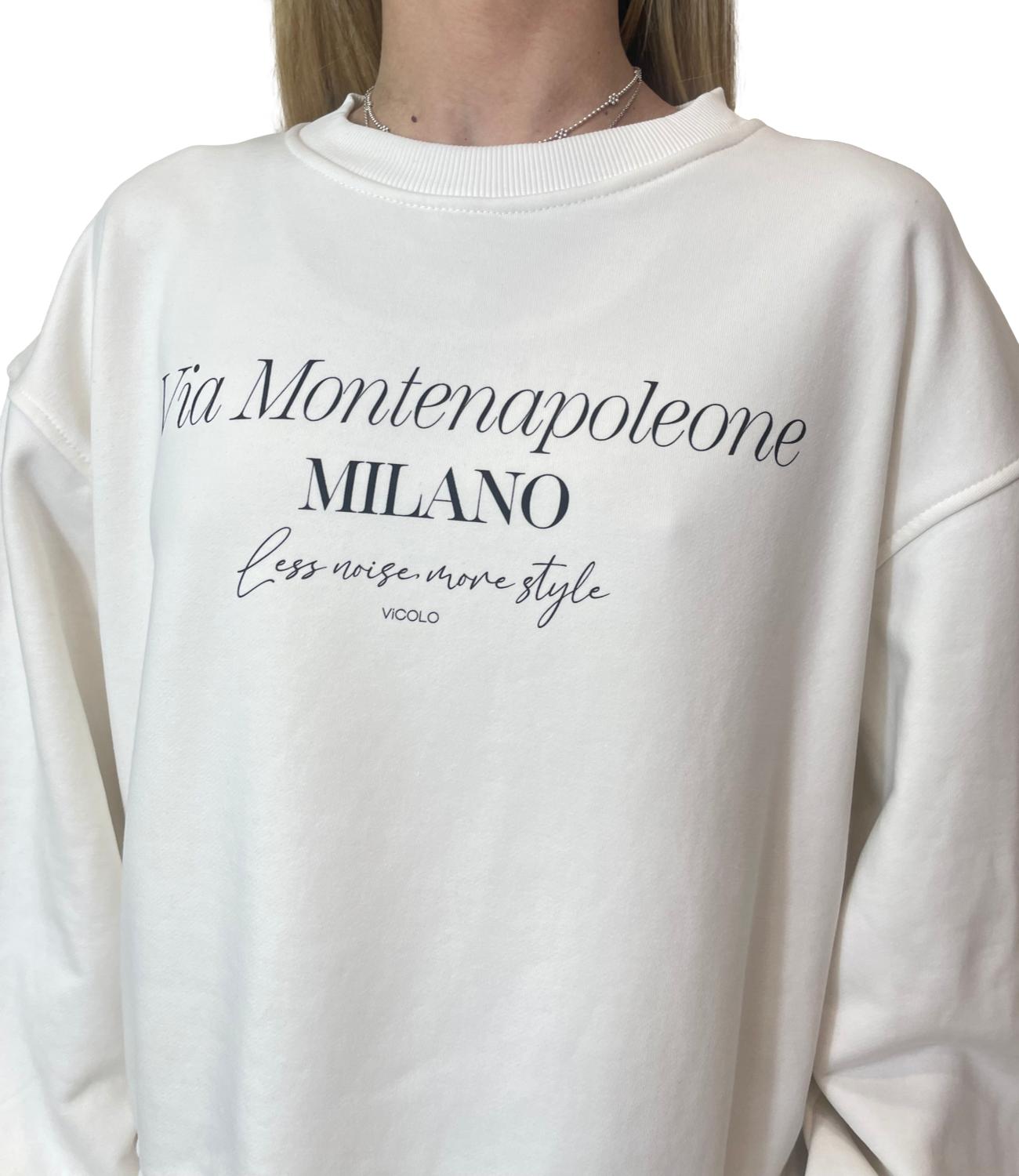 Vicolo Felpa Bianco da Donna