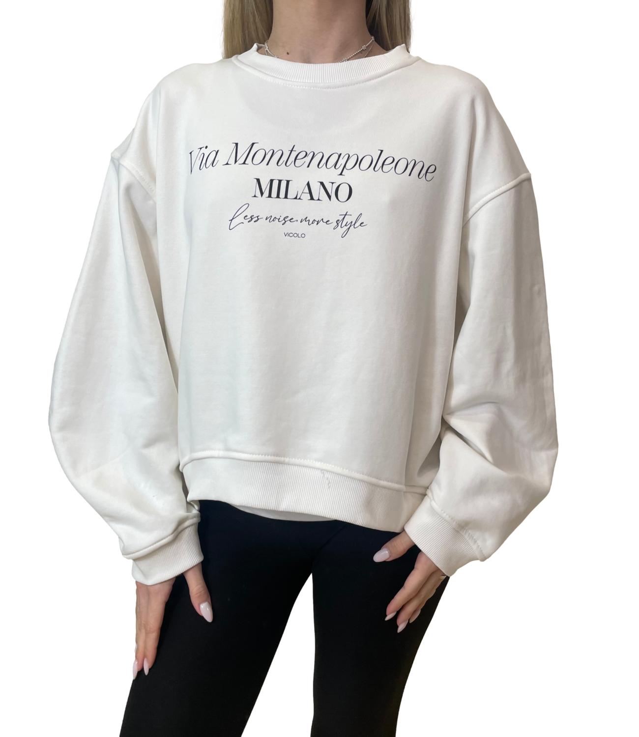 Vicolo Felpa Bianco da Donna