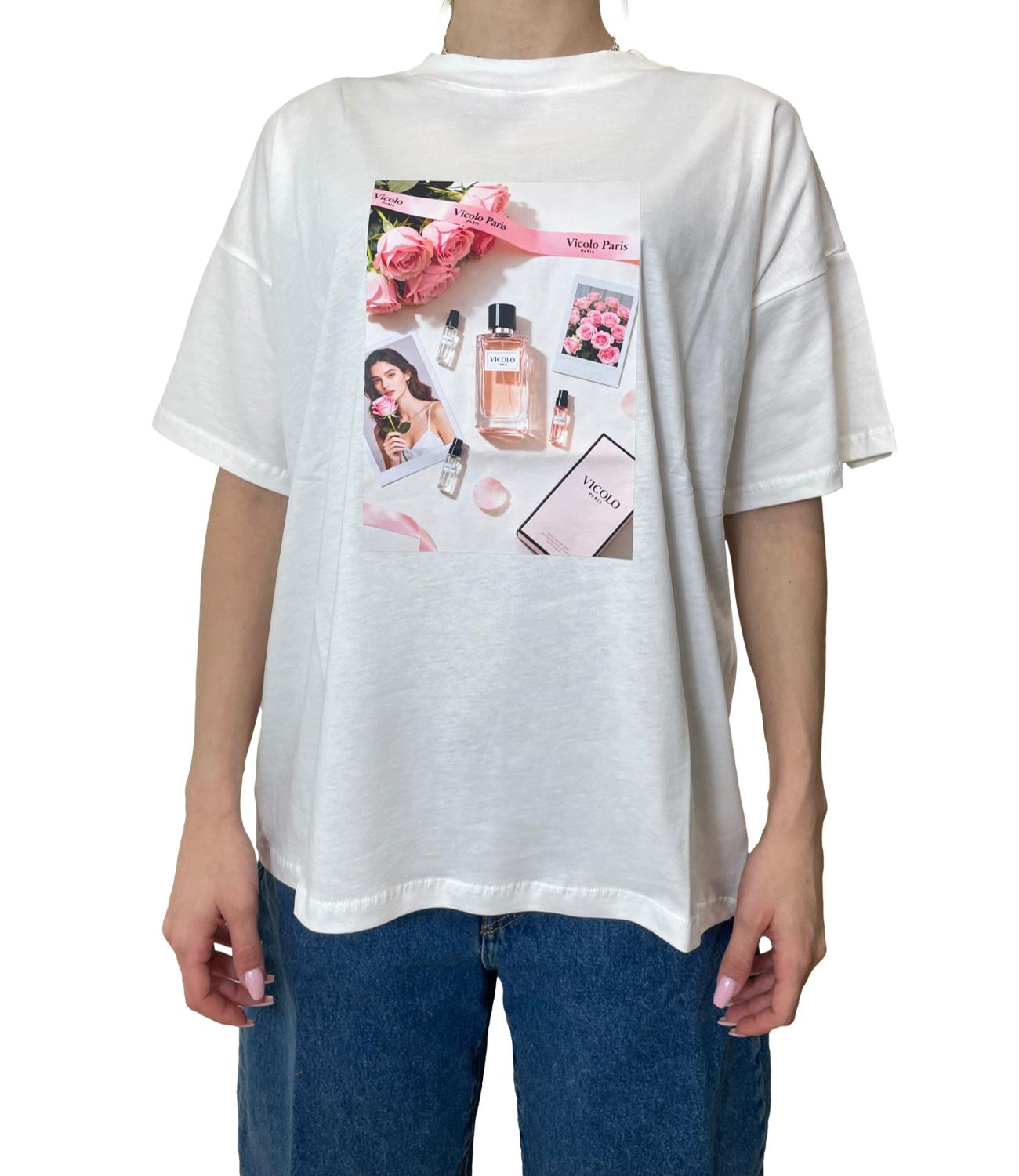 Vicolo T-Shirt Bianco da Donna
