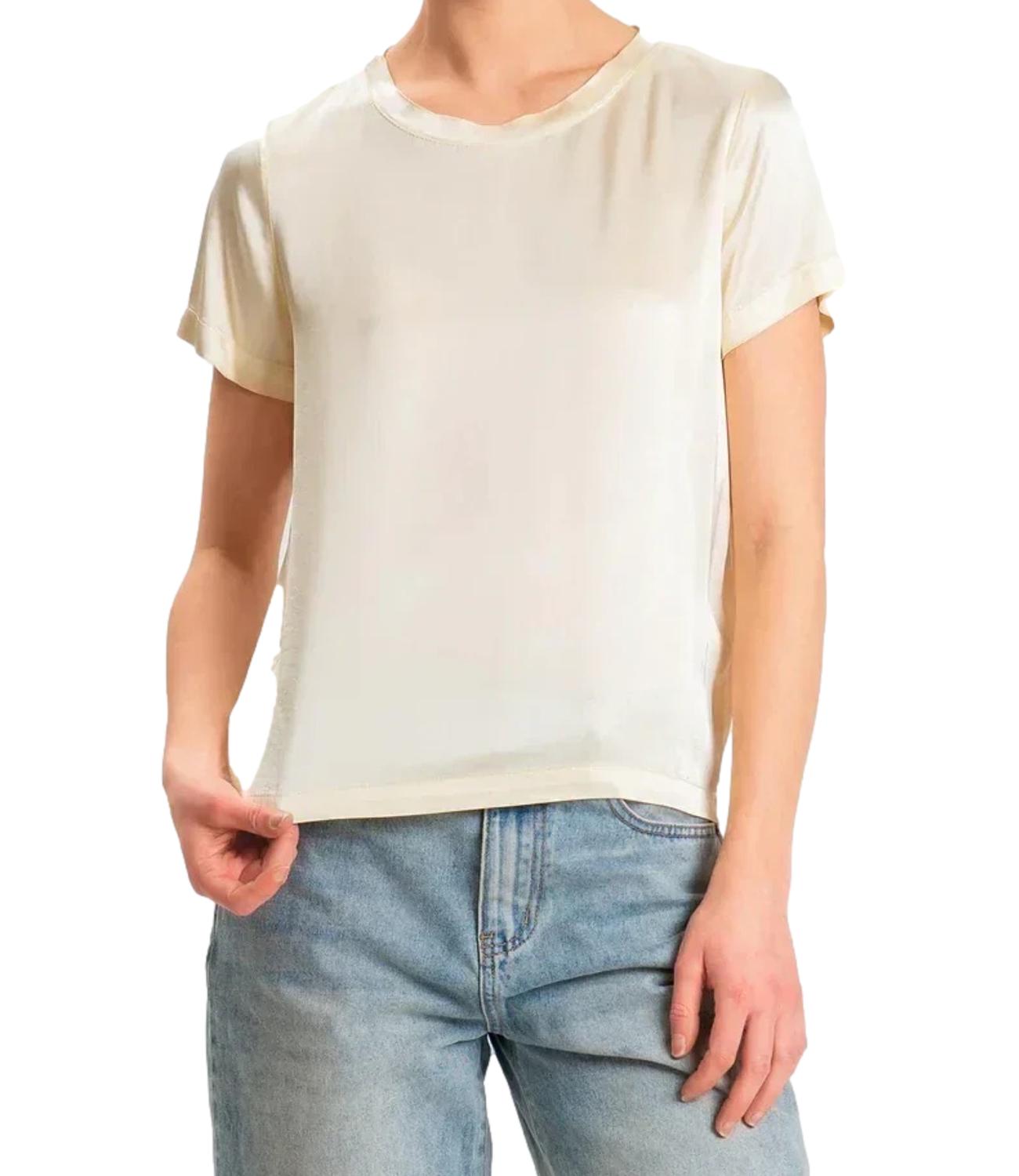 Vicolo T-shirt Satin Panna Donna
