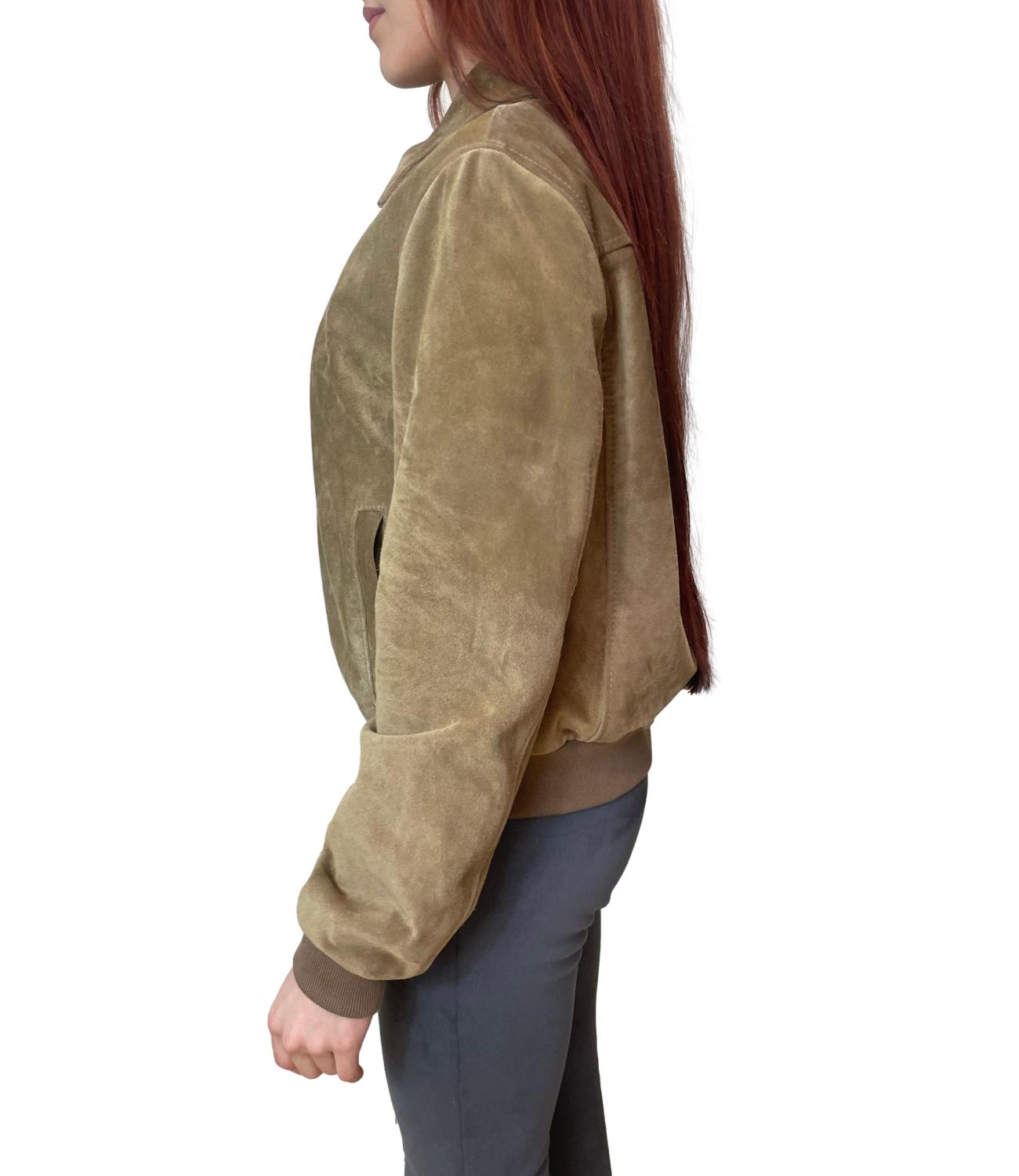 Vicolo Giacca Camoscio Marrone Donna