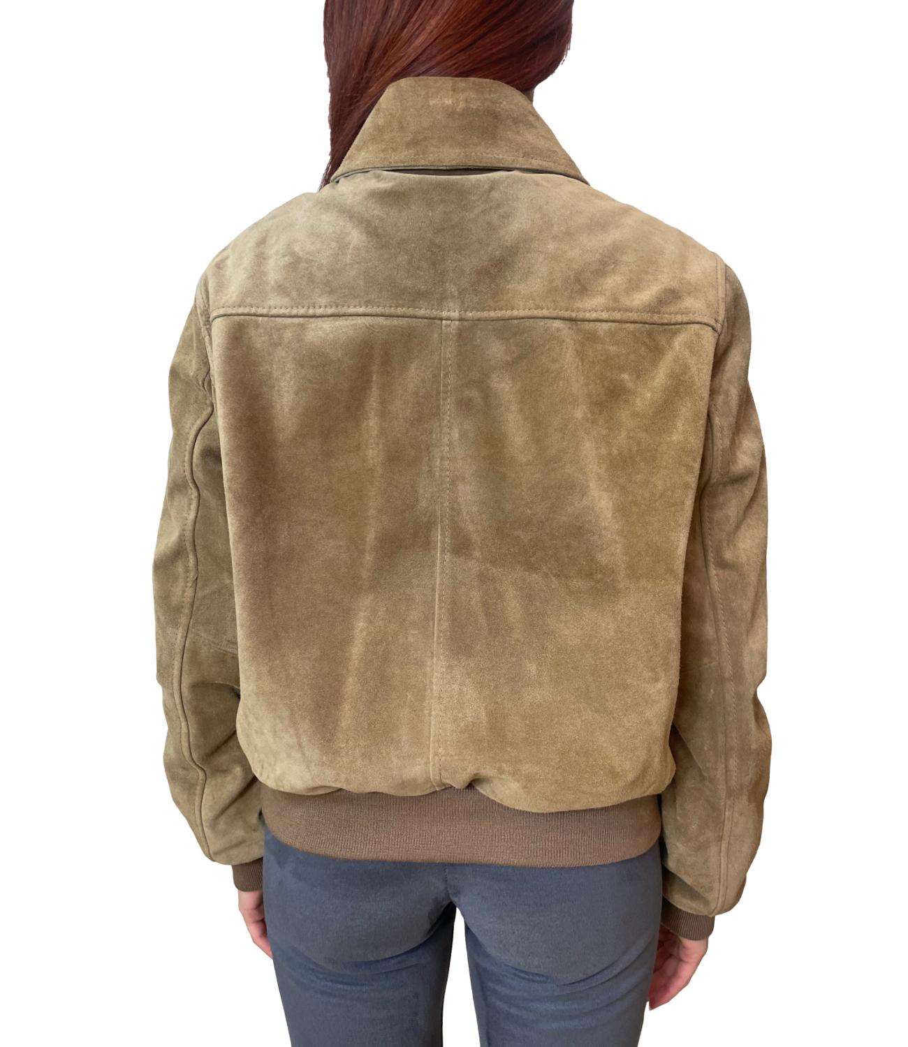 Vicolo Giacca Camoscio Marrone Donna