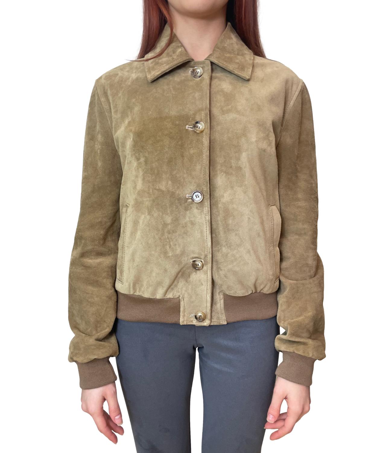 Vicolo Giacca Camoscio Marrone Donna