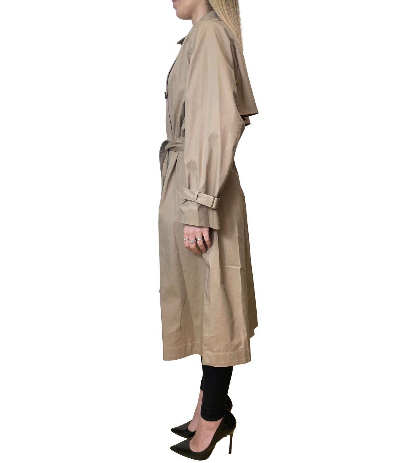 Vicolo Cappotto Trench Marrone Donna