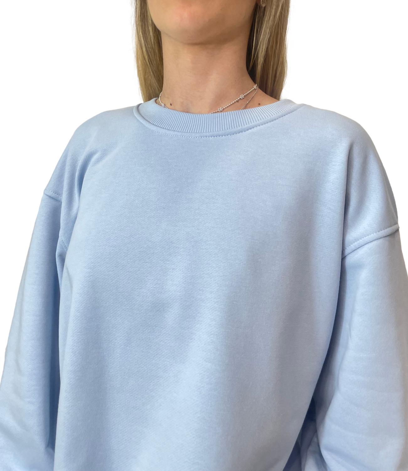 Vicolo Felpa Celeste da Donna