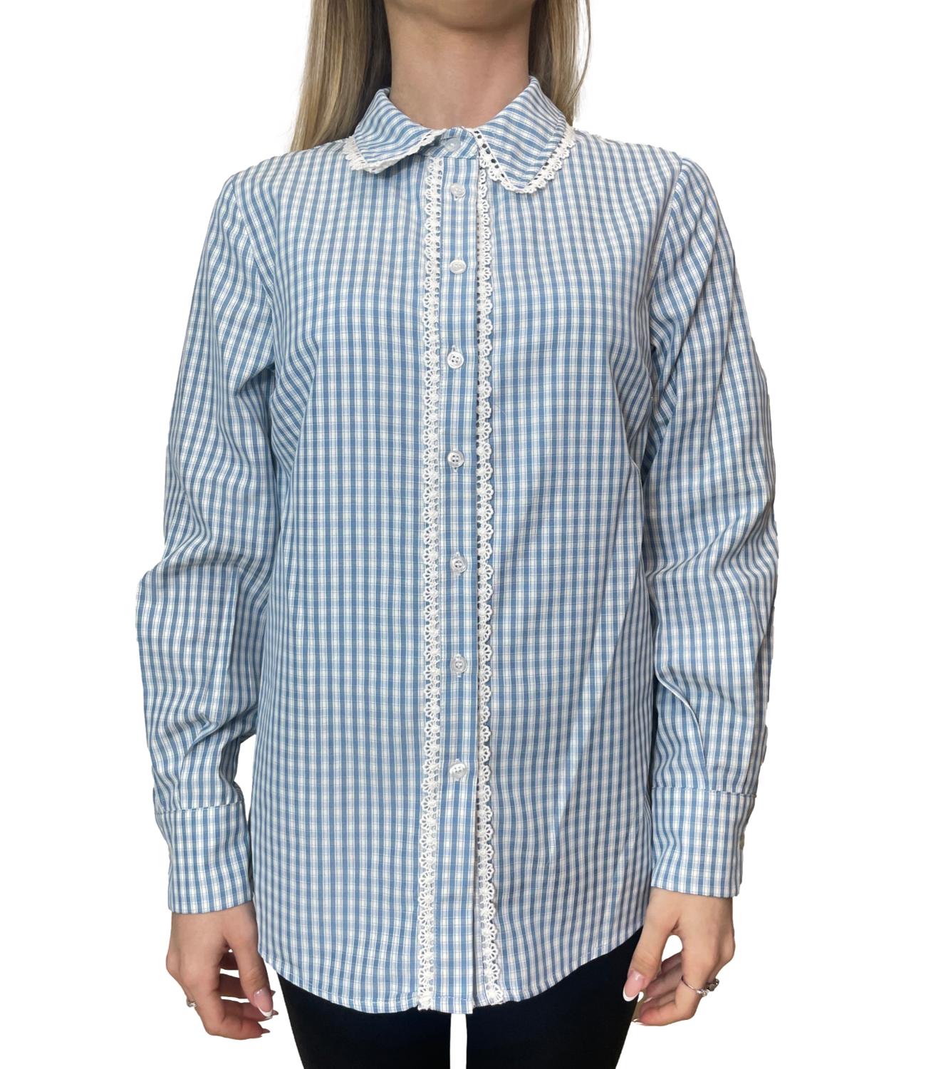 Vicolo Camicia Quadri Azzurro Donna