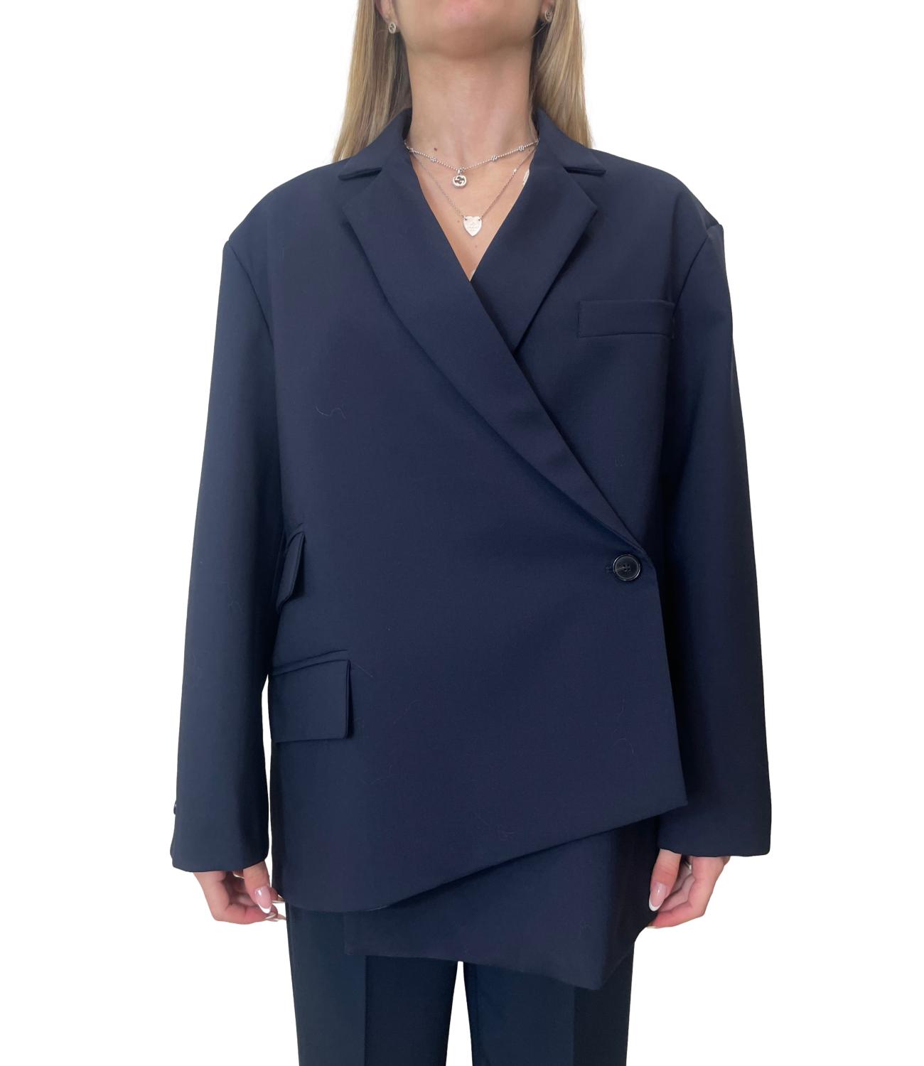 Vicolo Giacca Asimmetrica Navy Donna