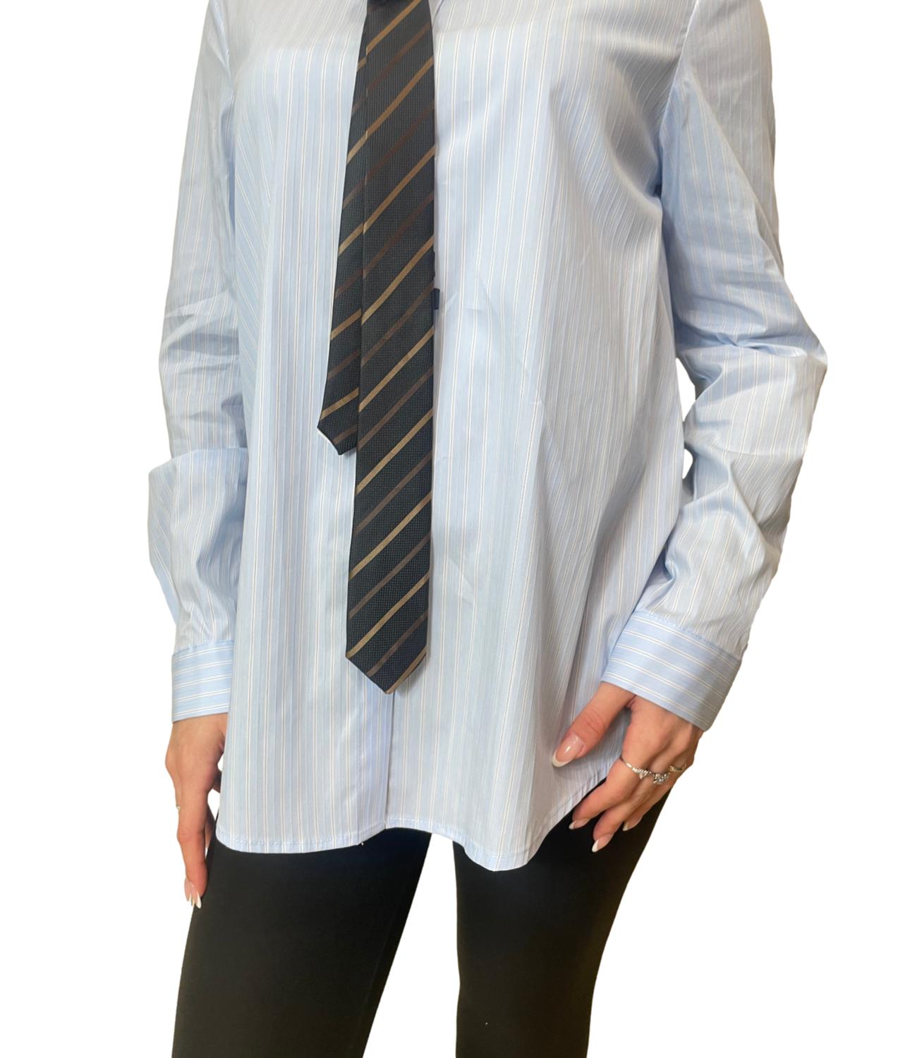 Vicolo Camicia Azzurro/Naturale Donna