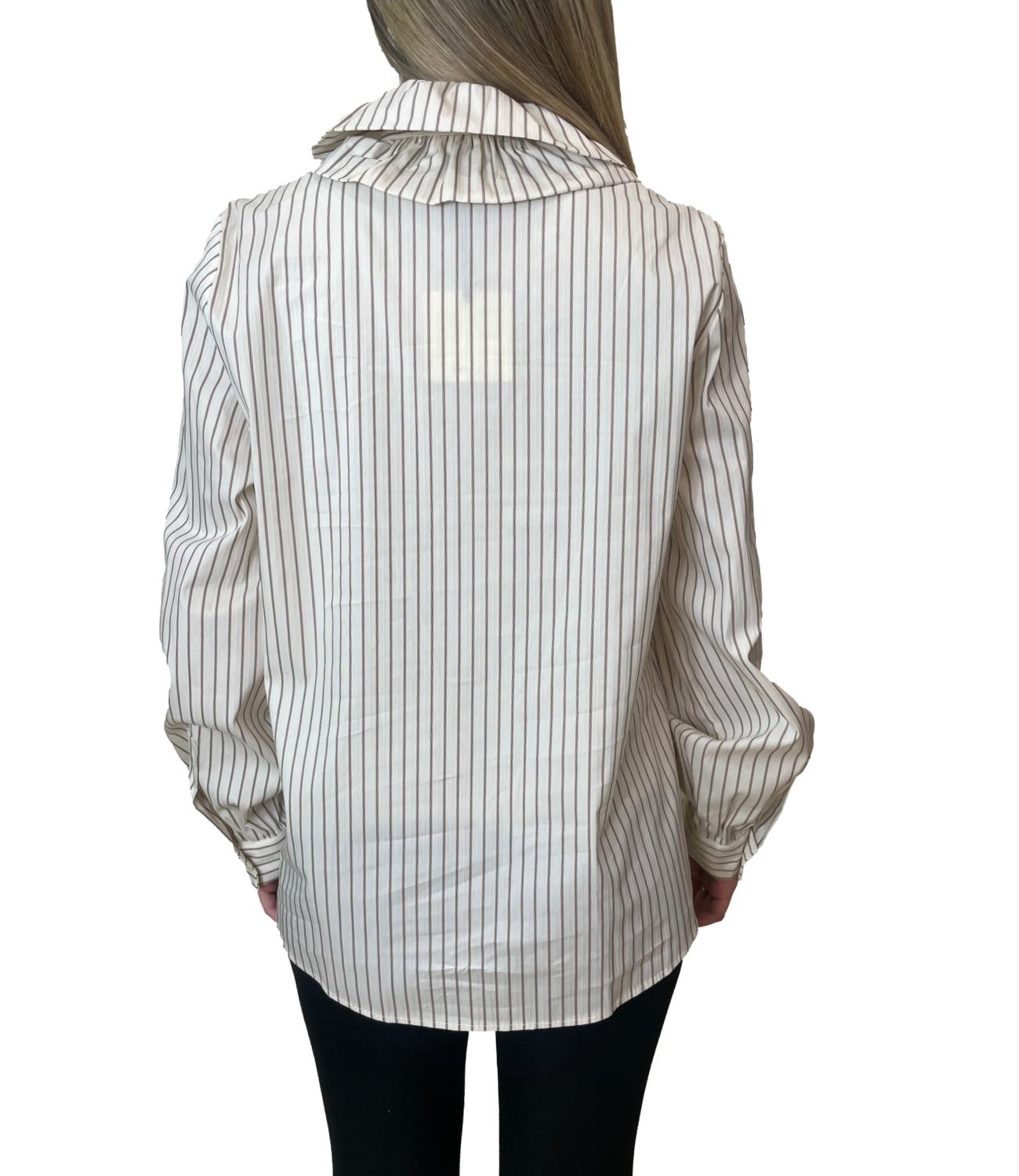 Vicolo Camicia Vaniglia/Tabacco Donna