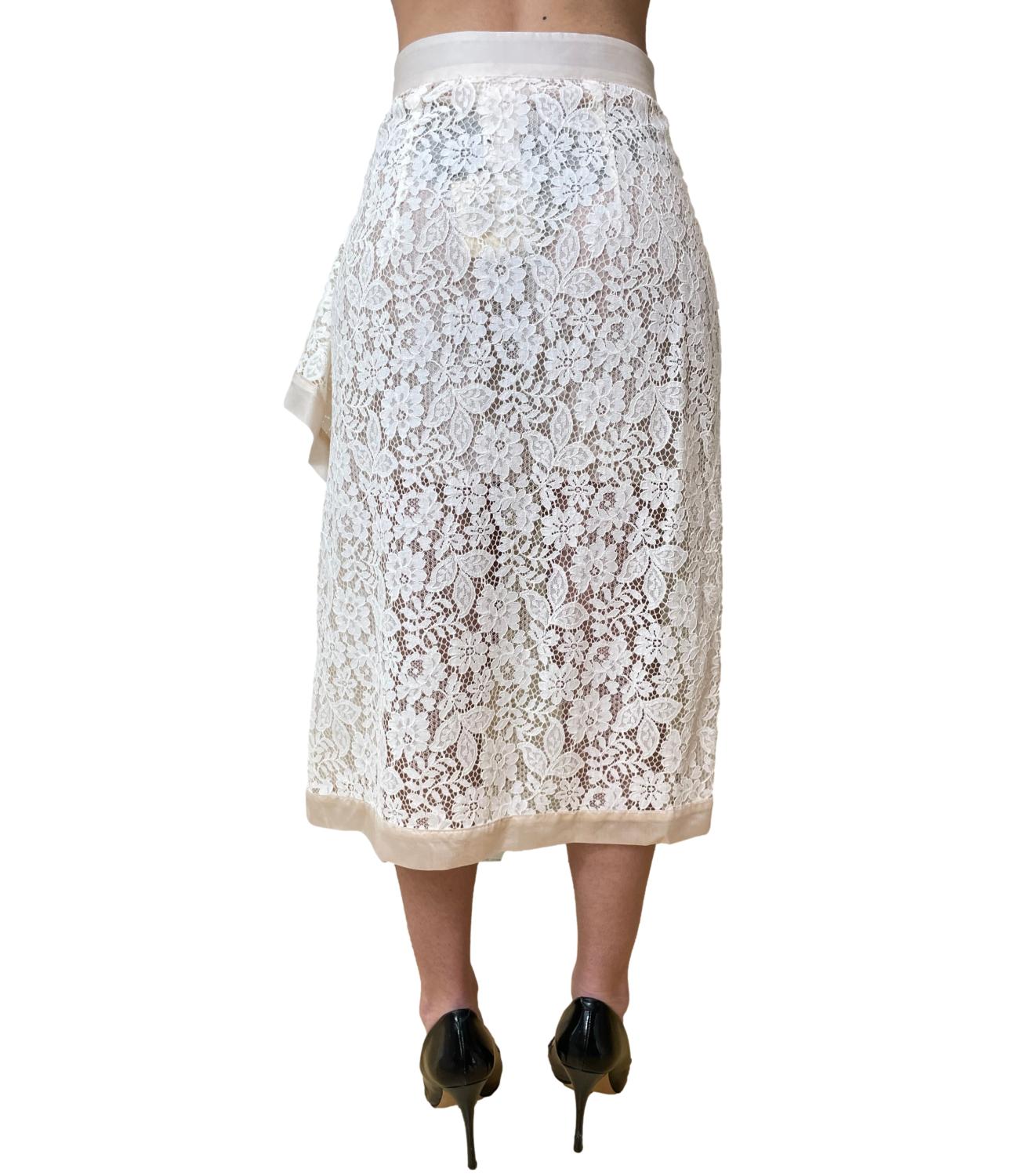 Vicolo Gonna Pizzo Panna Donna