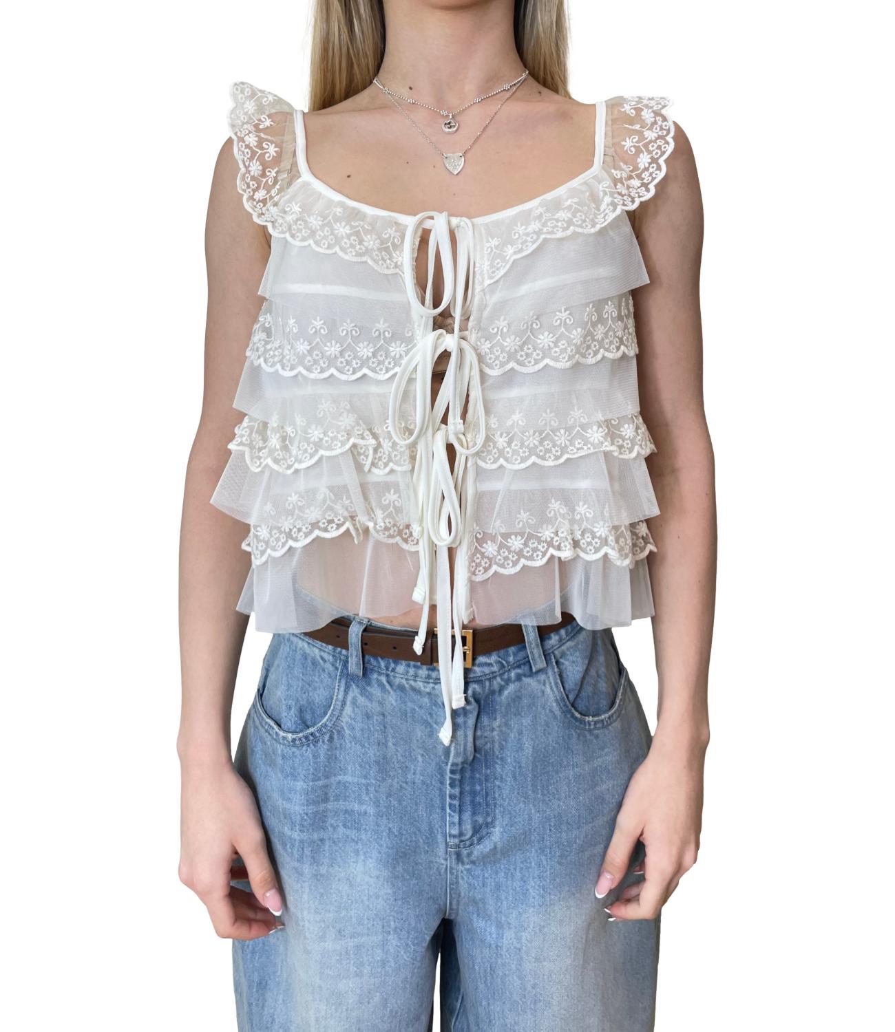 Vicolo Top Bianco Donna
