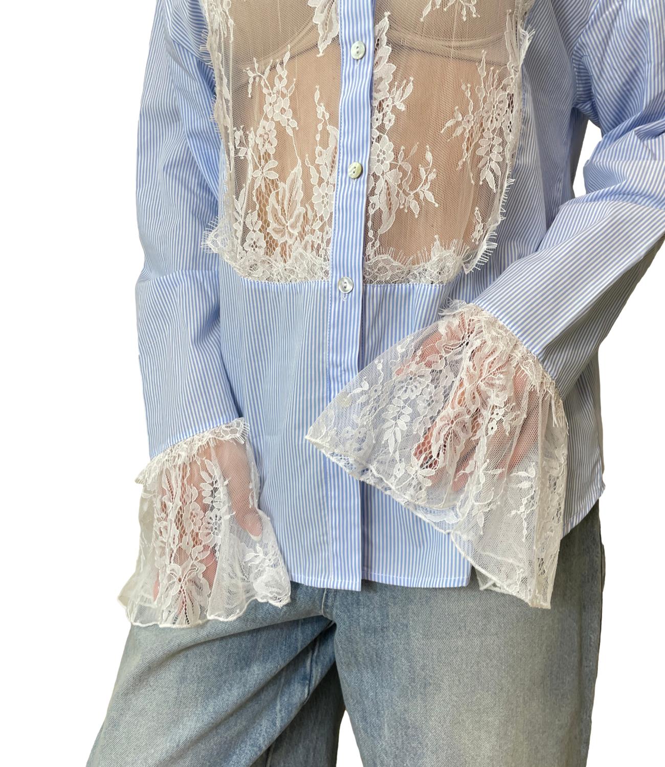 Vicolo Camicia Celeste Donna