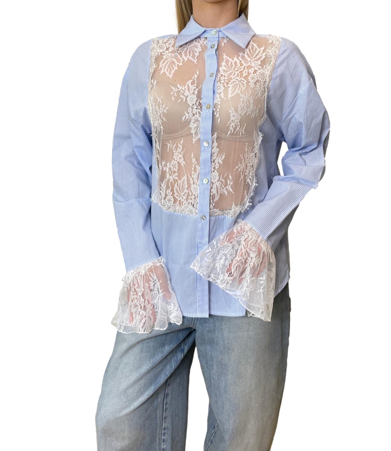 Vicolo Camicia Celeste Donna