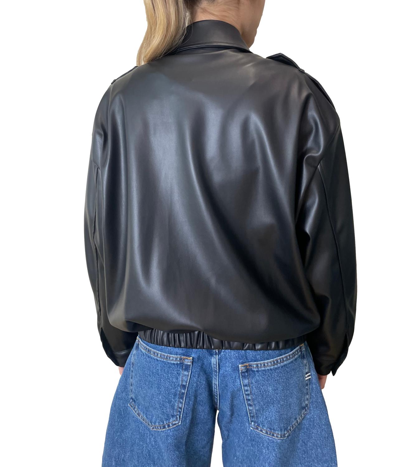 Vicolo Giacca Bomber Nero Donna