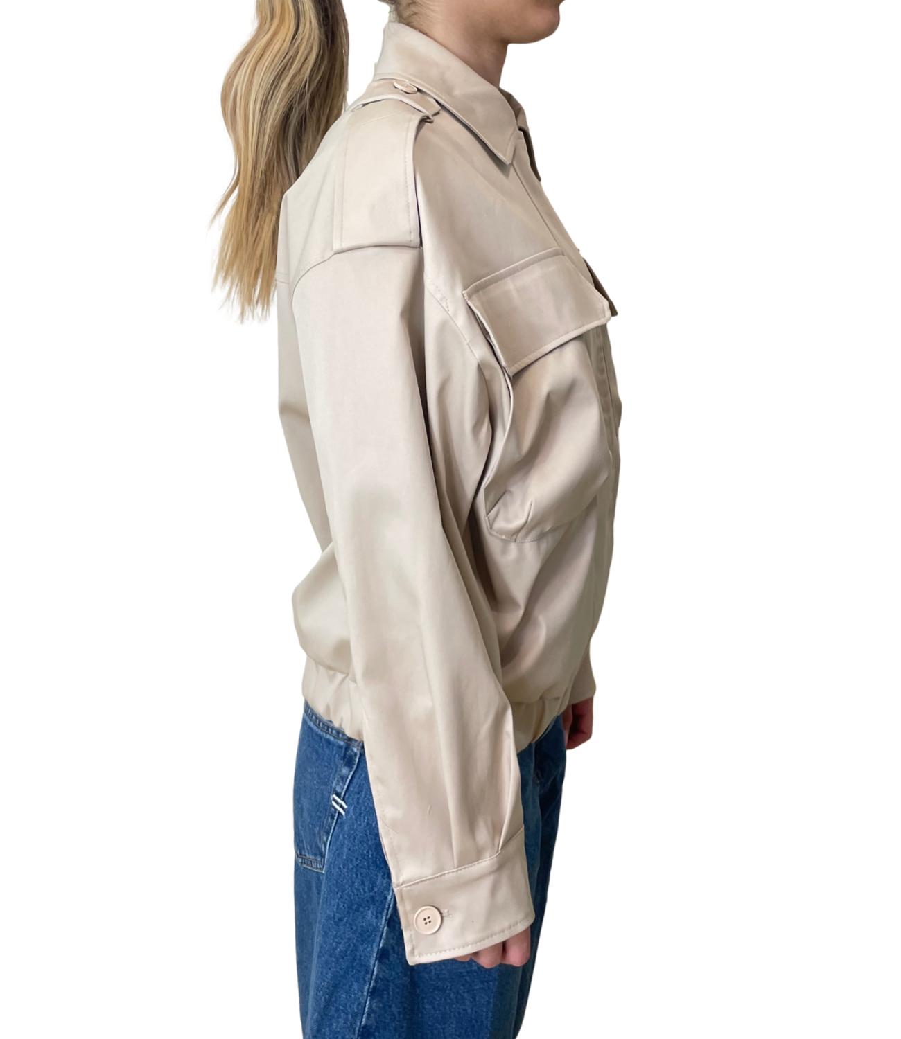Vicolo Giacca Bomber Beige Donna