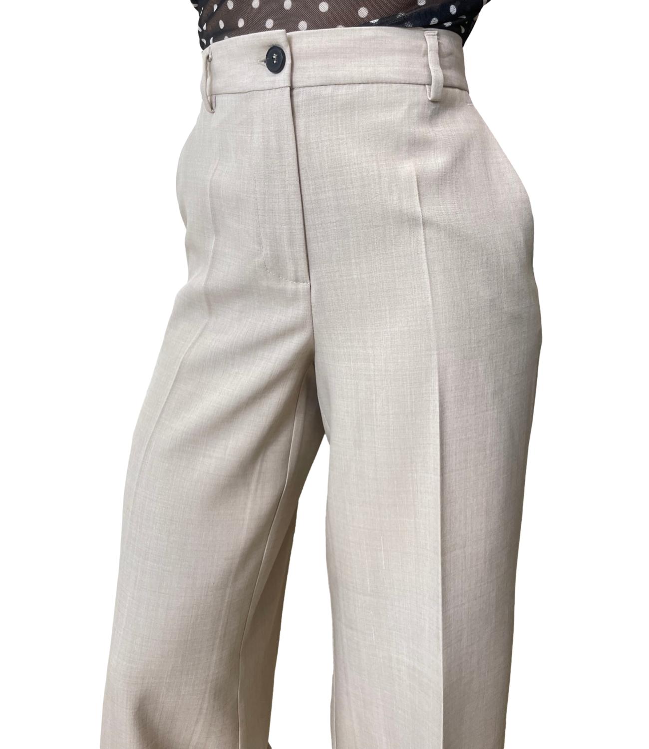 Vicolo Pantalone Palazzo Beige Donna