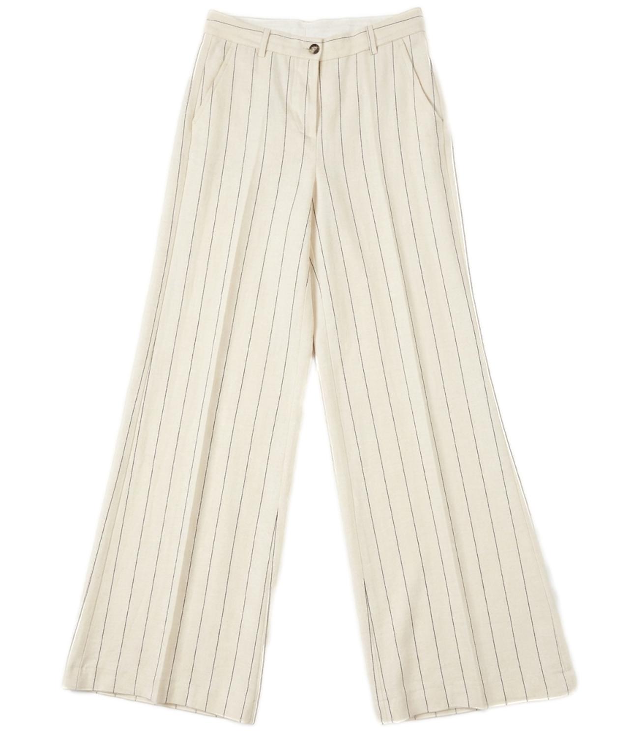 Vicolo Pantalone Gessato Panna Donna