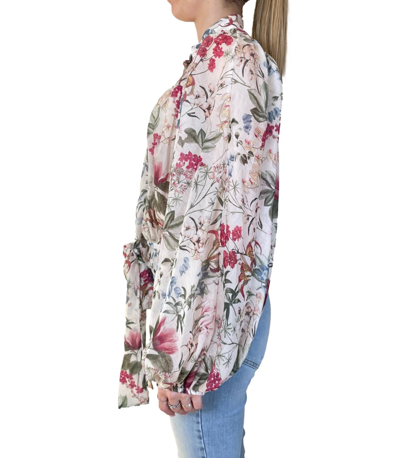 Vicolo Top Burro Floreale Donna