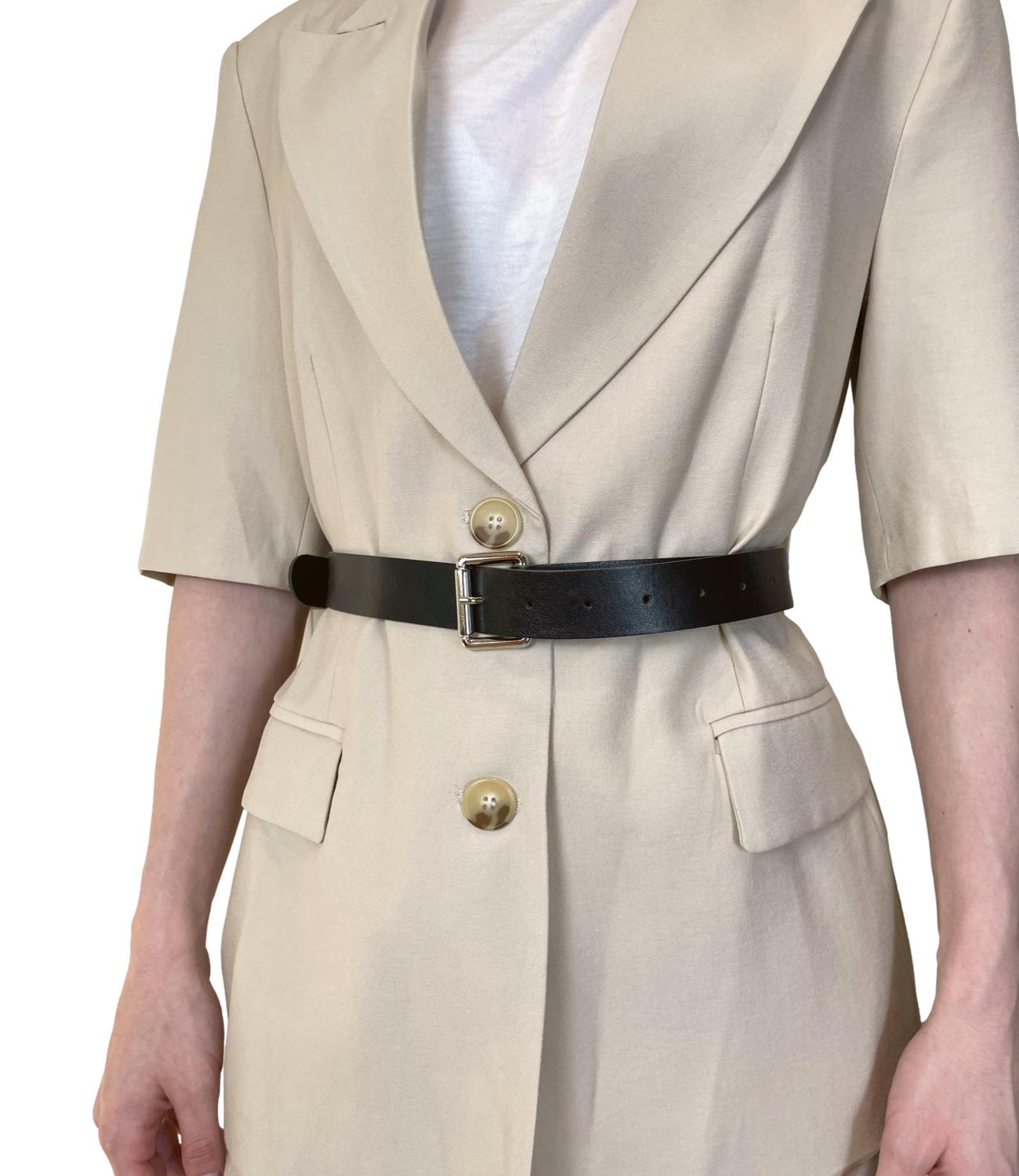 VICOLO giacca beige con cintura donna