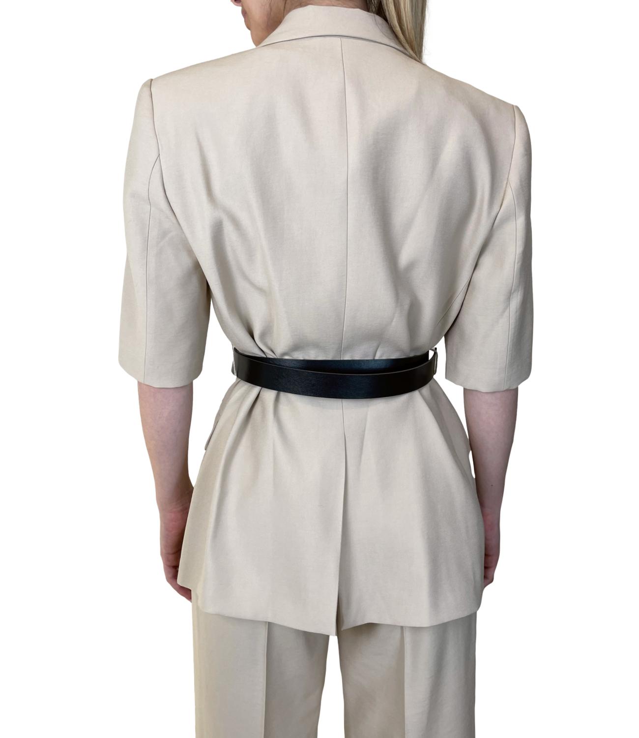 VICOLO giacca beige con cintura donna