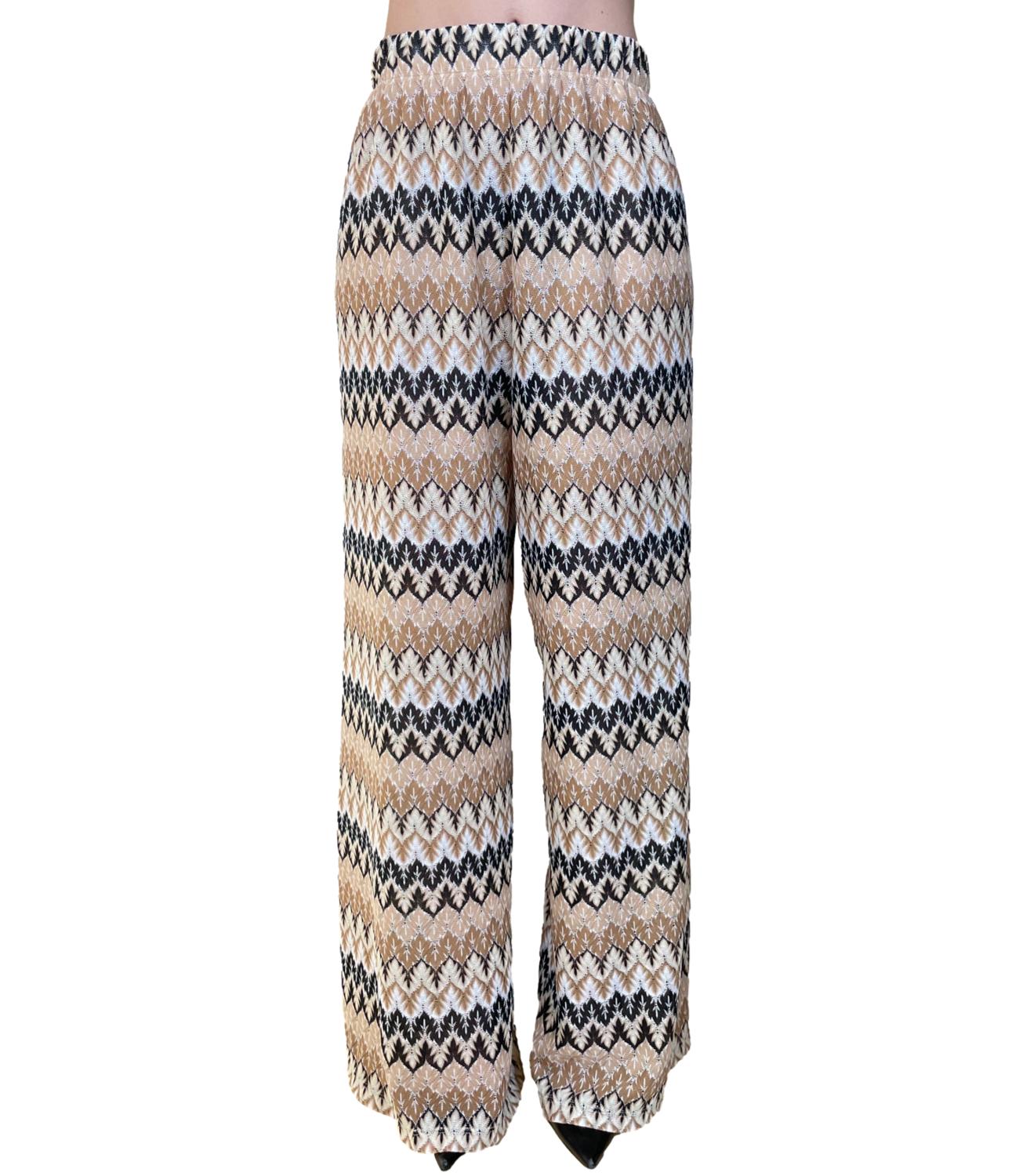 VICOLO pantalone beige fantasia donna