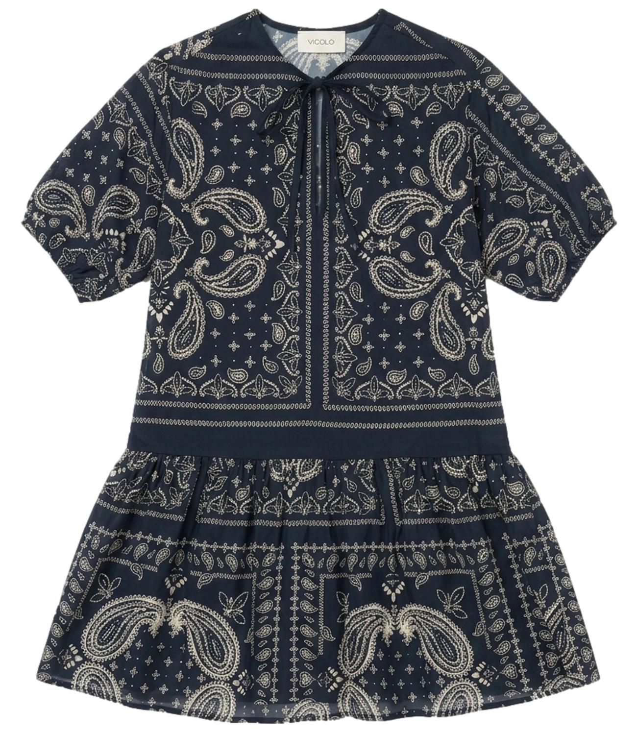 Vicolo Abito Bandana Blu Donna