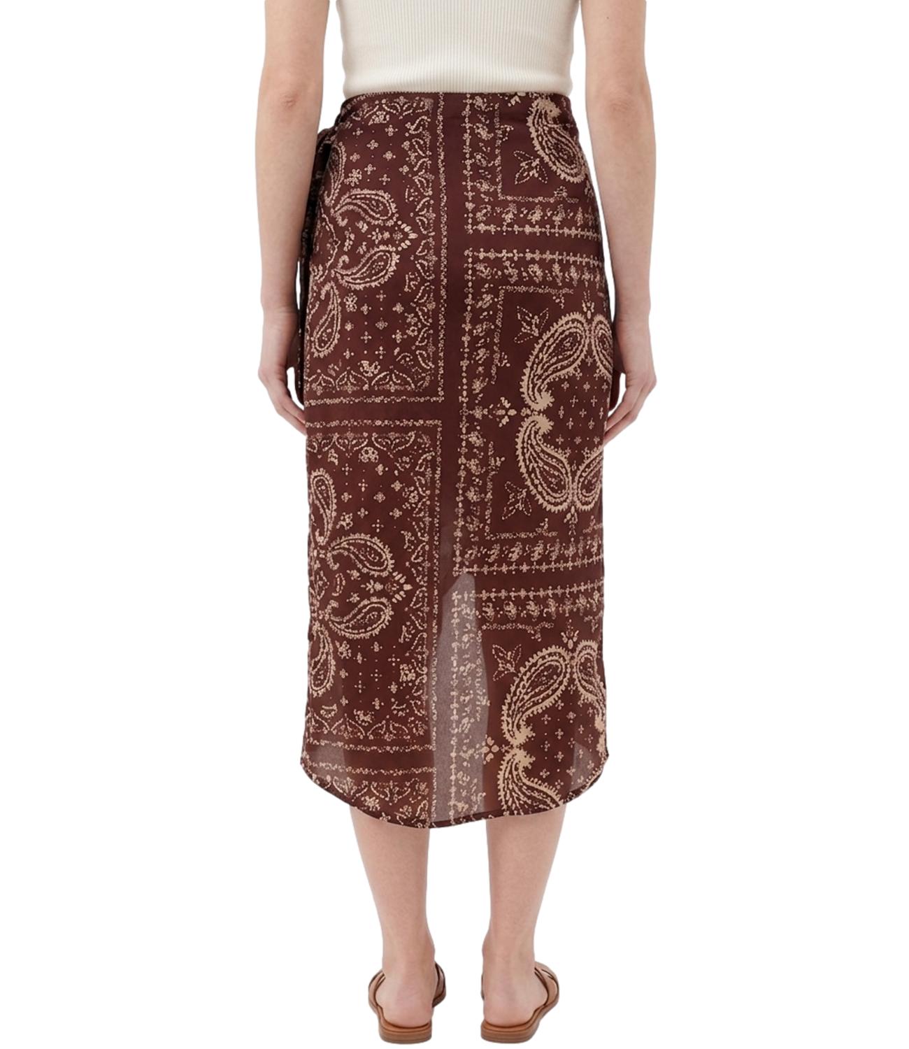 Vicolo Gonna Bandana Bordeaux Donna
