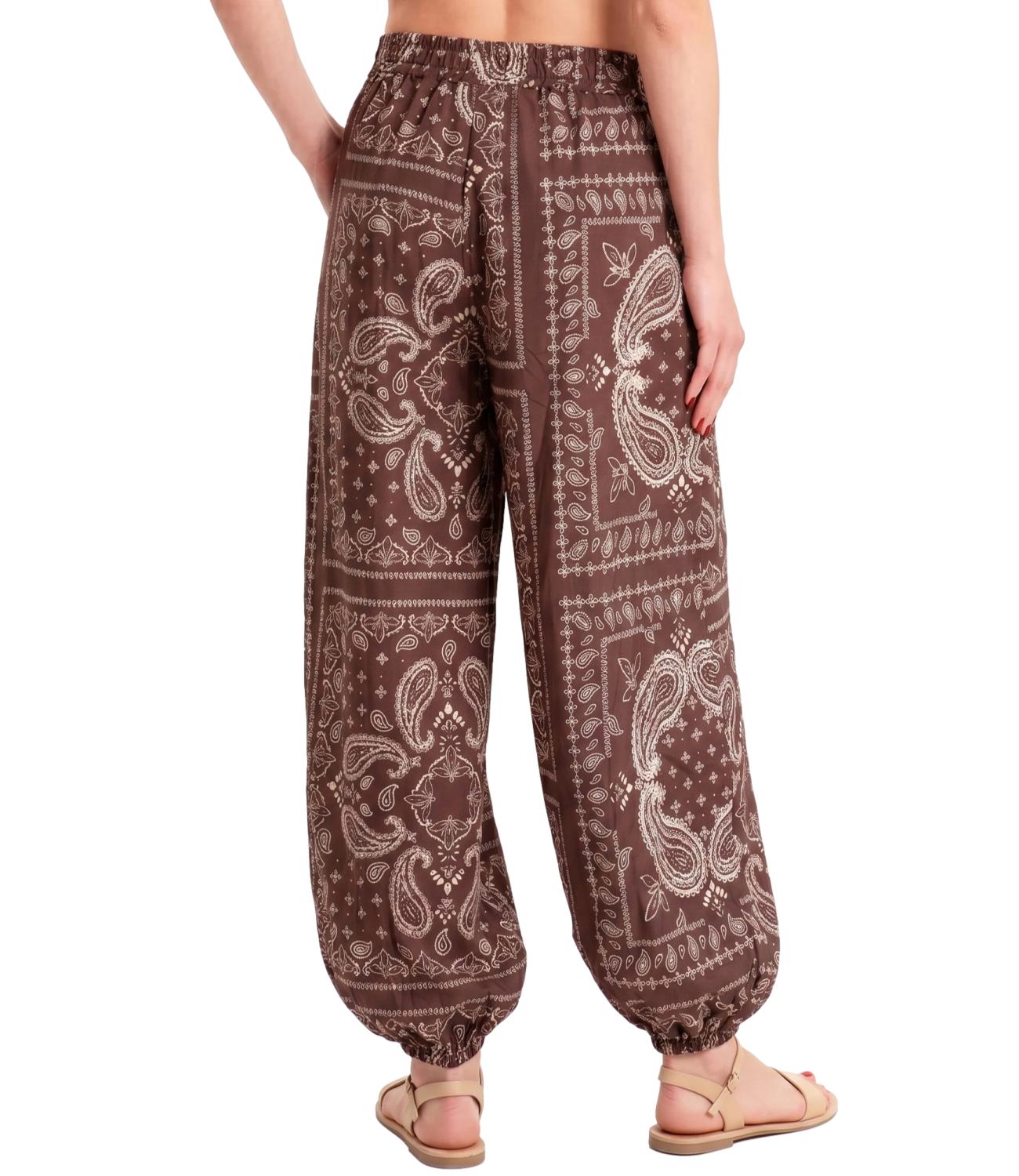 Vicolo Pantalone Bandana Bordeaux Donna