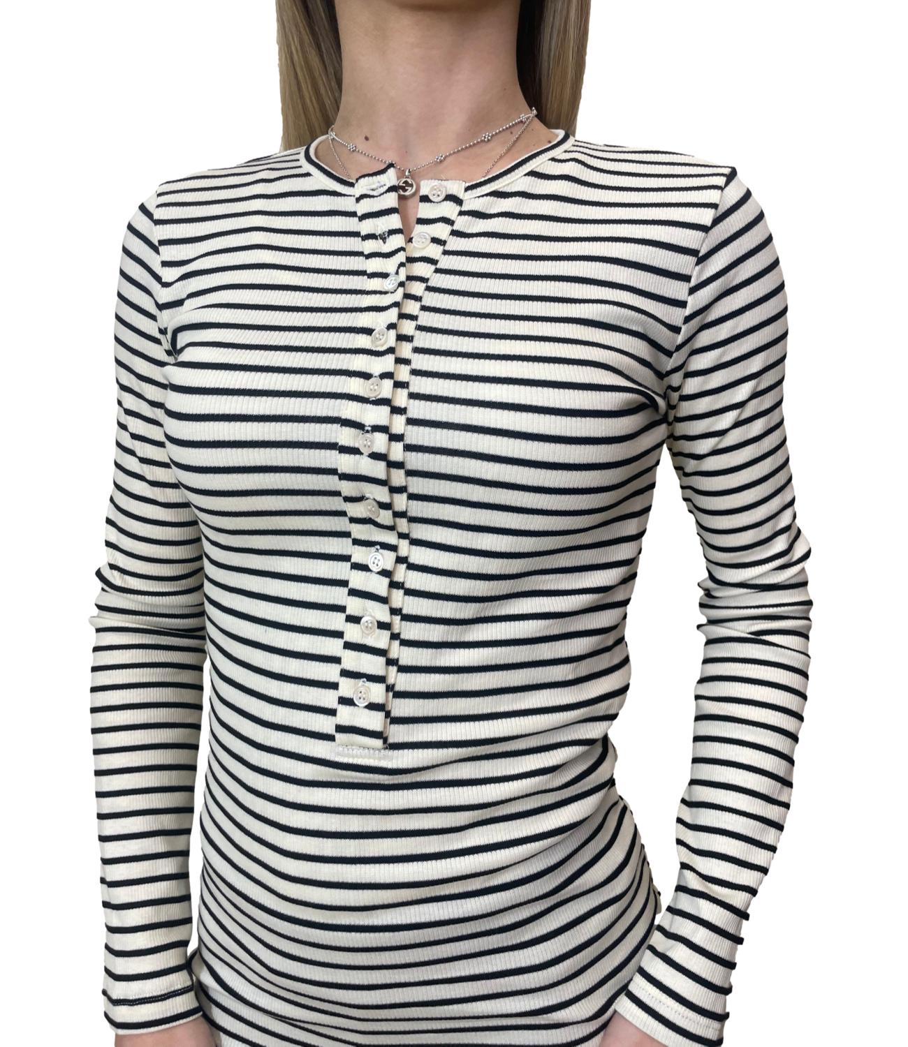 Vicolo Maglia Ecru/Nero Donna
