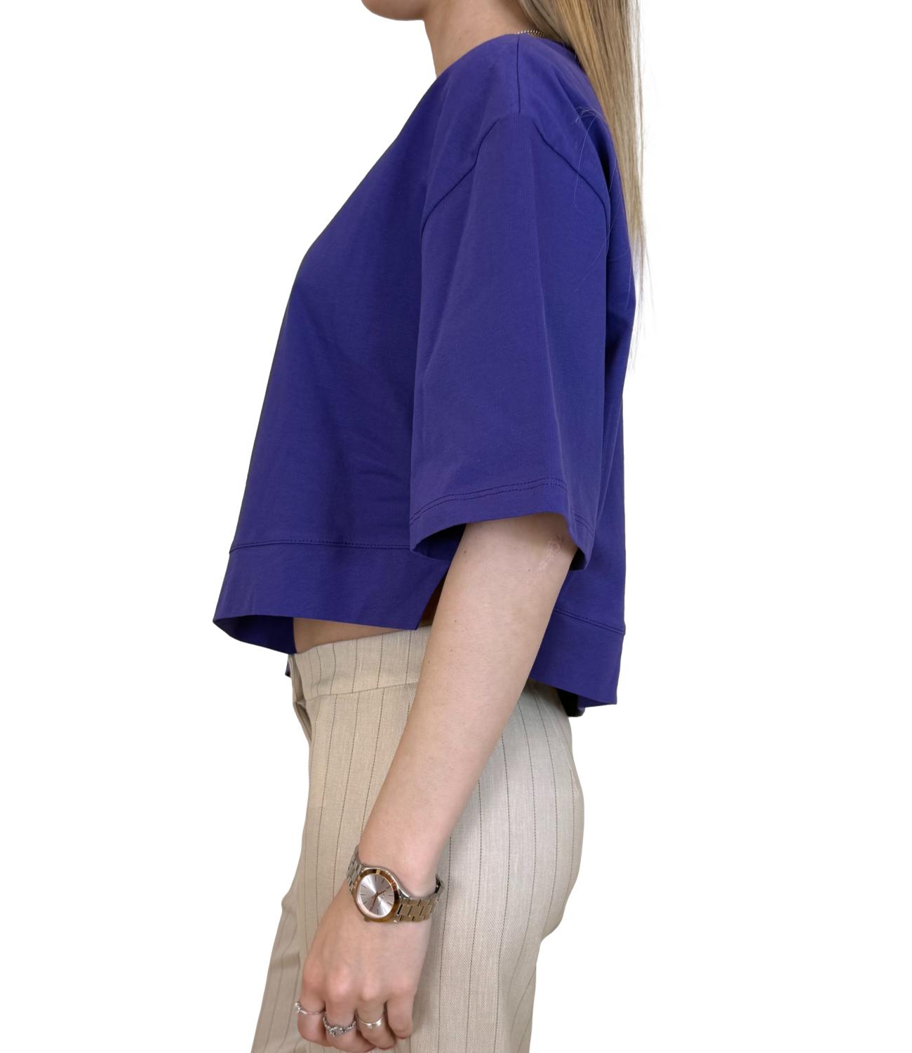 Vicolo T-shirt Asimmetrica Viola Donna