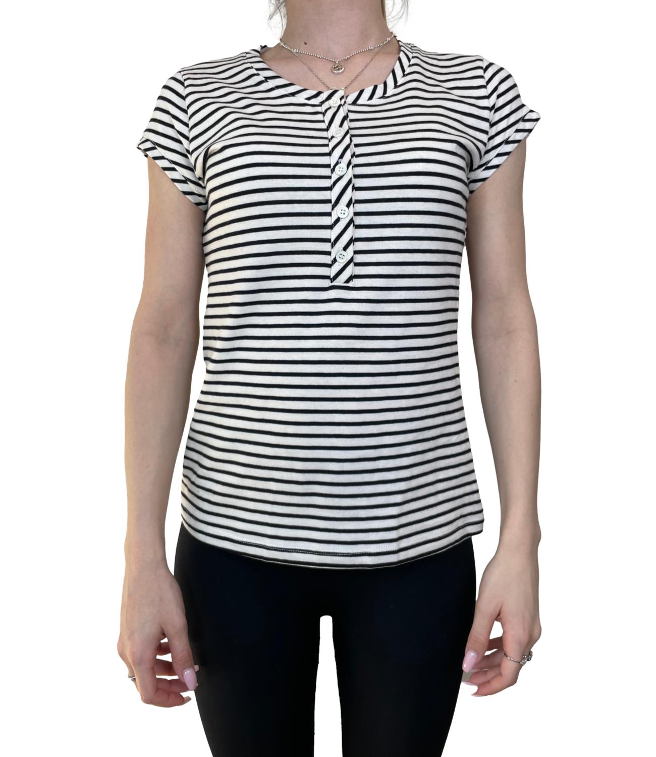 VICOLO t-shirt burro/nero donna