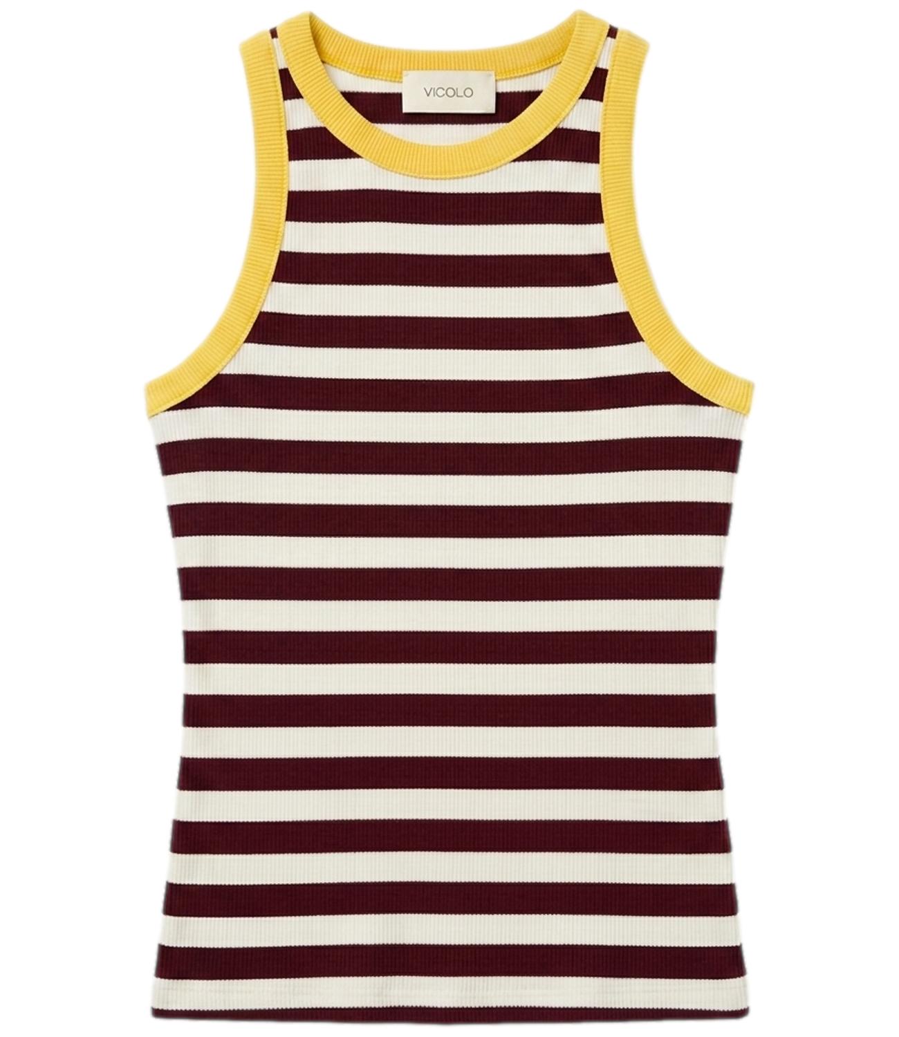 Vicolo Top Bianco/giallo da Donna