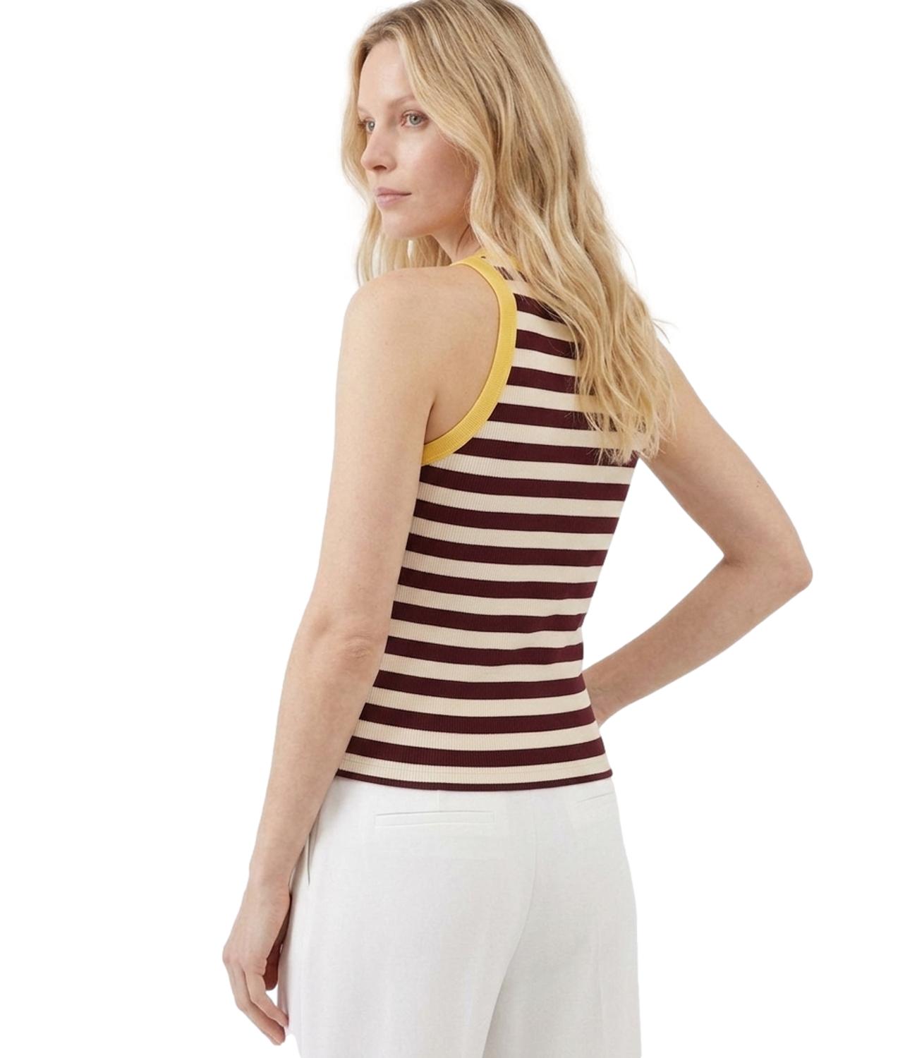 Vicolo Top Bianco/giallo da Donna