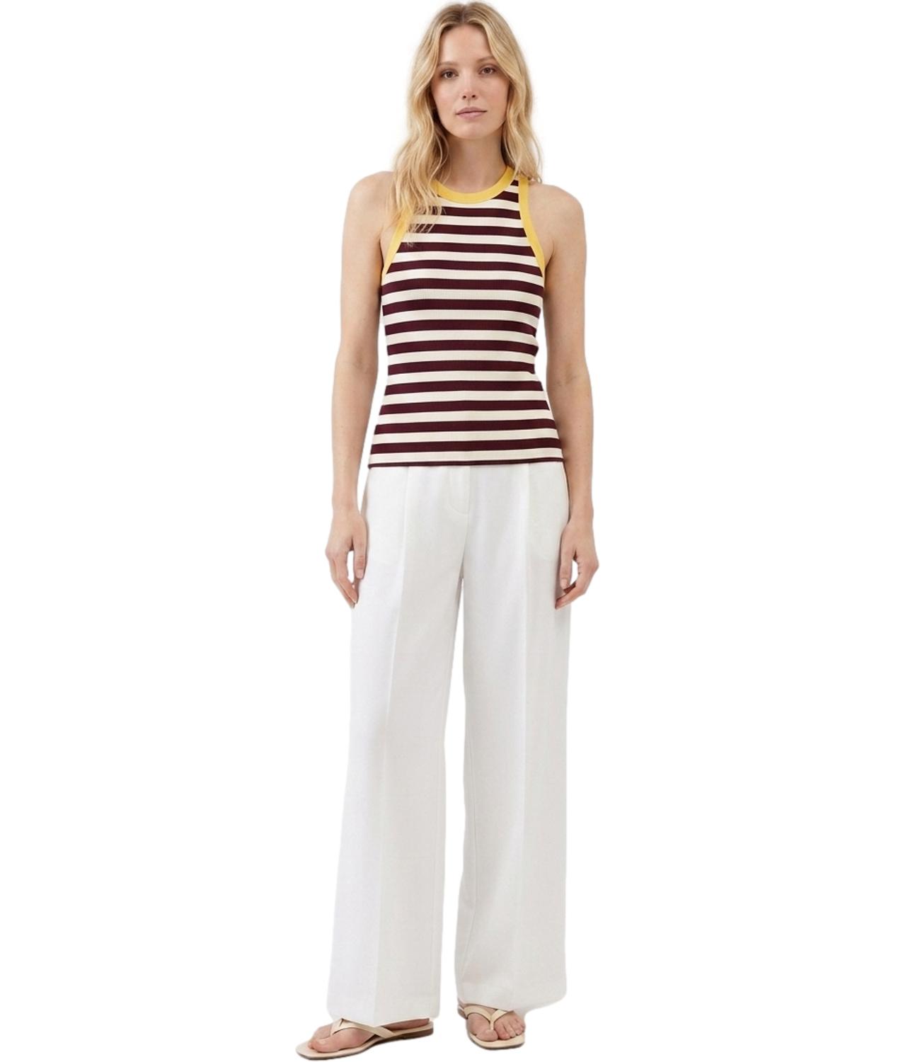 Vicolo Top Bianco/giallo da Donna